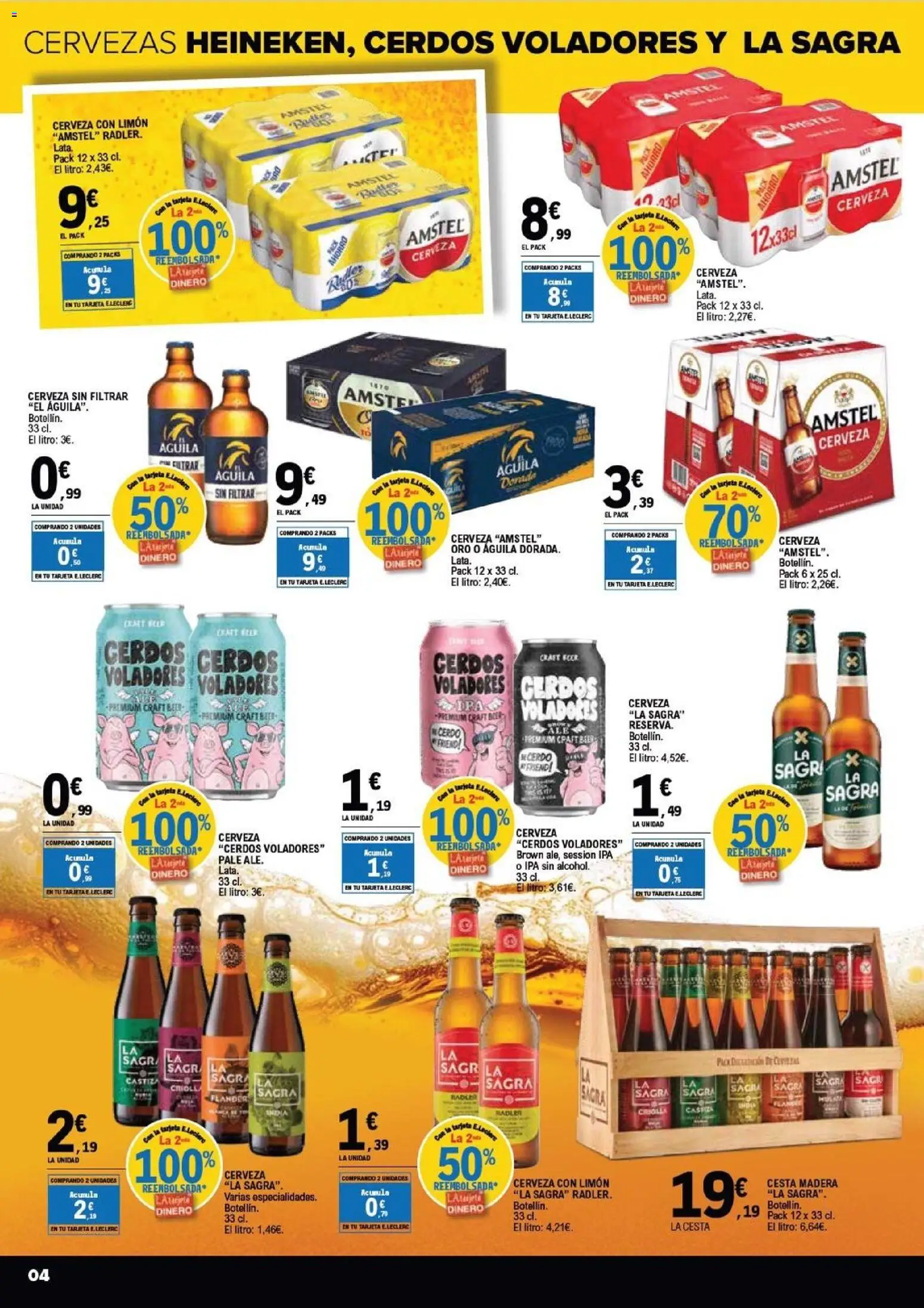 E.Leclerc Vitoria │ válido desde el 10.06.2026 | Página: 4 | Productos: Cerveza, Cerdo, Cesta