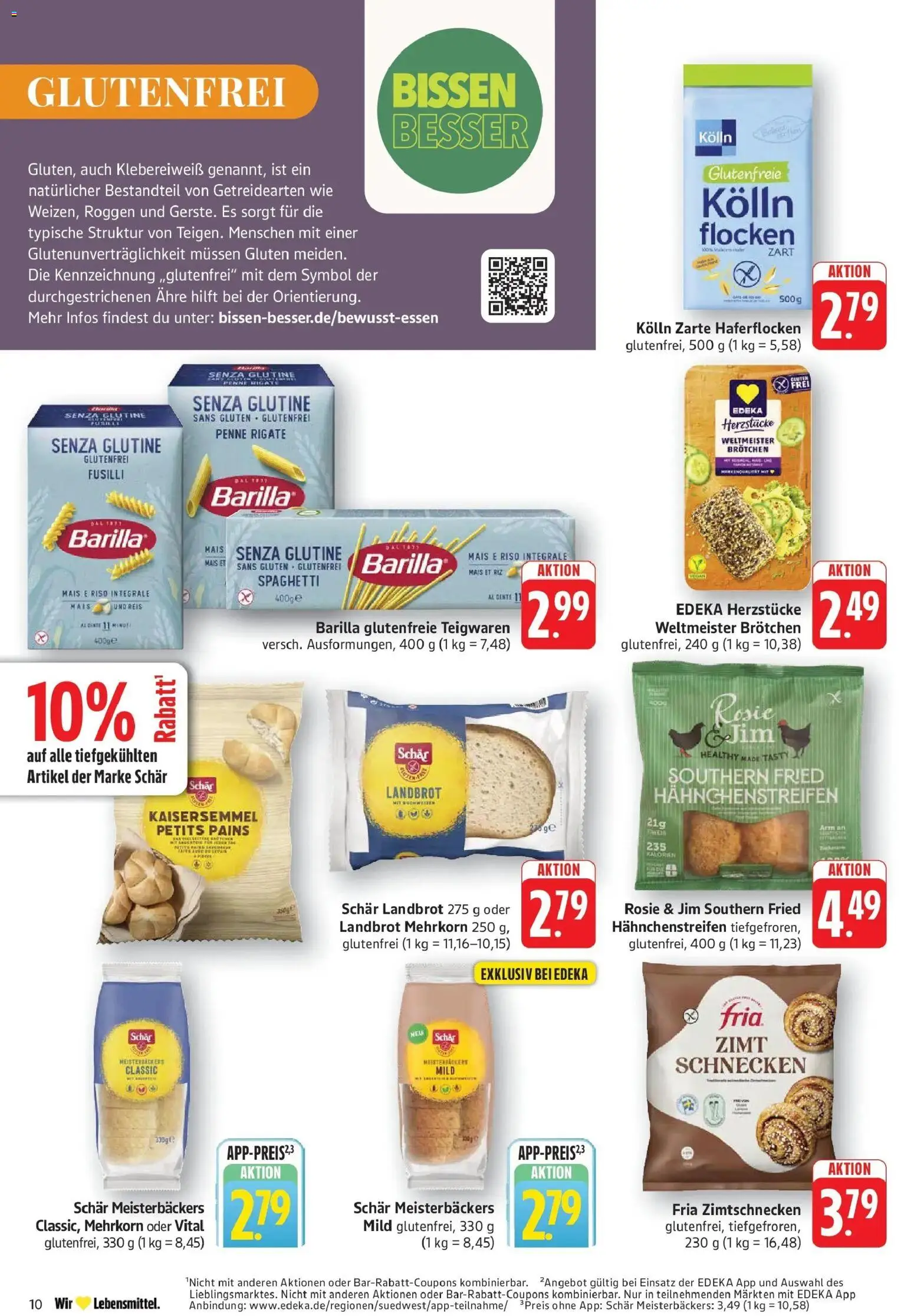 Edeka Prospekt Göppingen (ab 12.10.2026) » Angebote Online | Seite: 10 | Produkte: Barilla, Spaghetti, Reis, Flocken