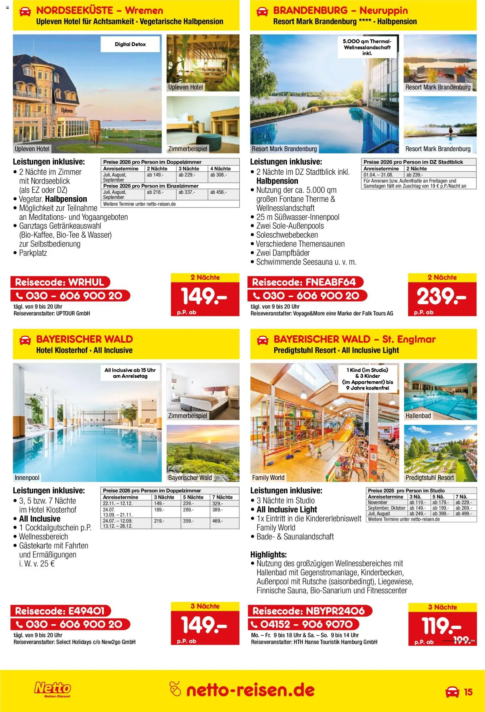 Netto Reisen Prospekt – gültig ab 26.06.2026 | Seite: 15