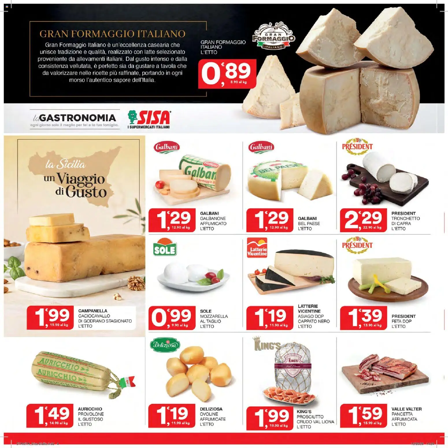 Volantino SISA del 02/07/2026 | Pagina: 4 | Prodotti: Tè, Pancetta, Mozzarella, Formaggio