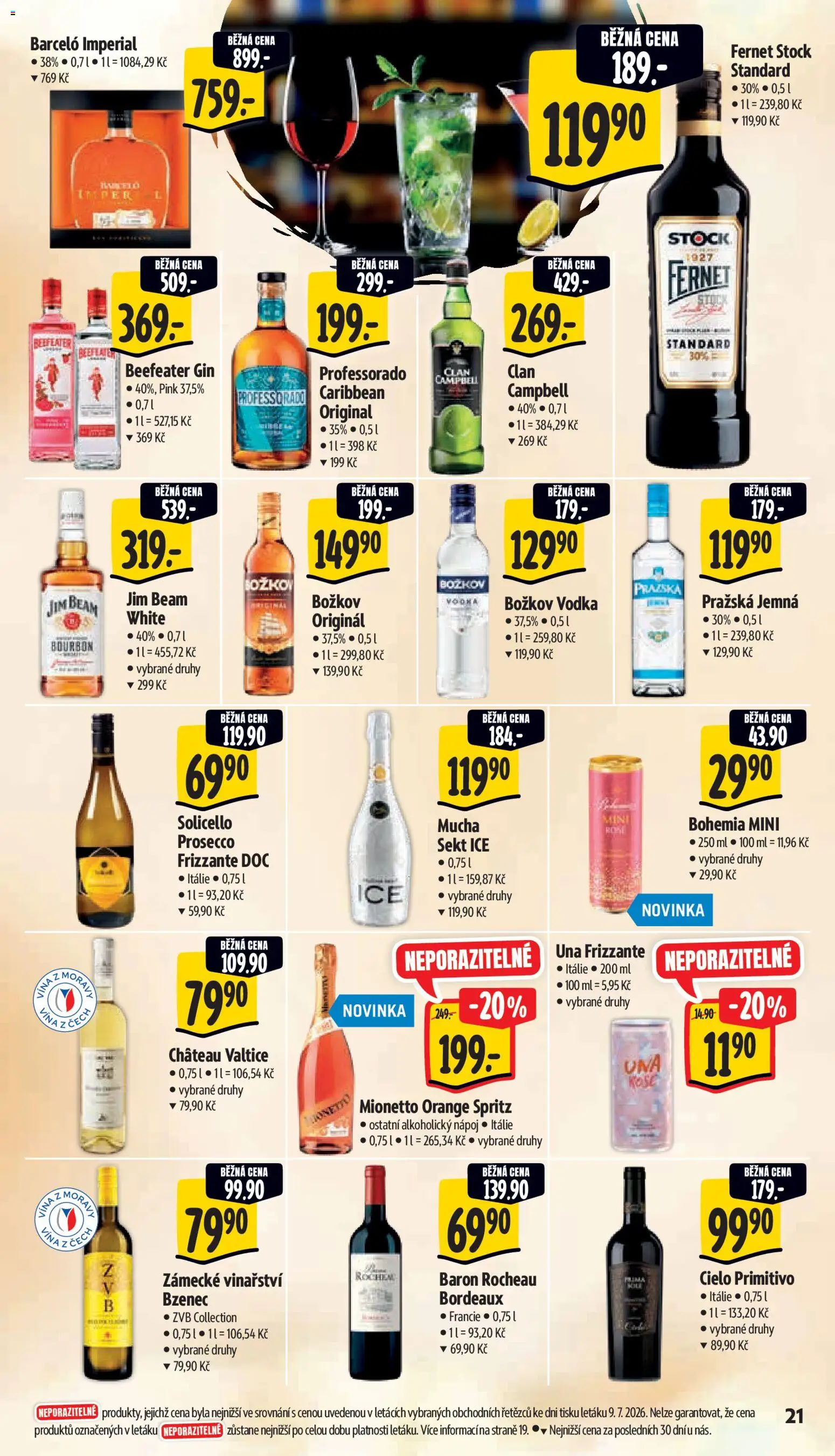Albert leták - Supermarket - Praha Taškent od 15.07.2026 | Strana: 31 | Produkty: Jim Beam, Gin, Spritz, Božkov originál