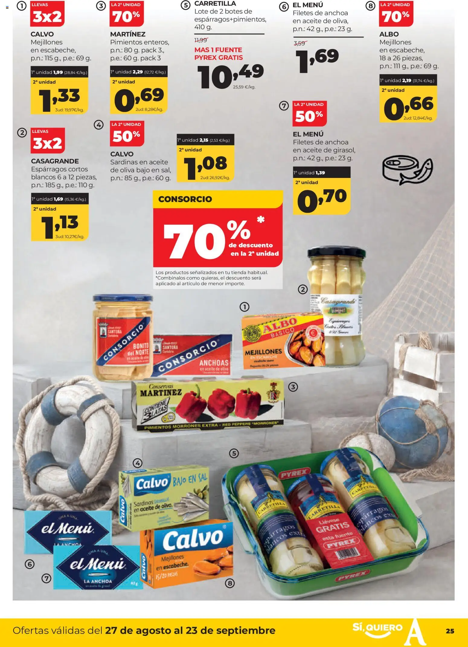 Alimerka folleto Asturias │ válido desde el 27/08/2026 | Página: 27 | Productos: Anchoas, Aceite, Espárragos, Sal