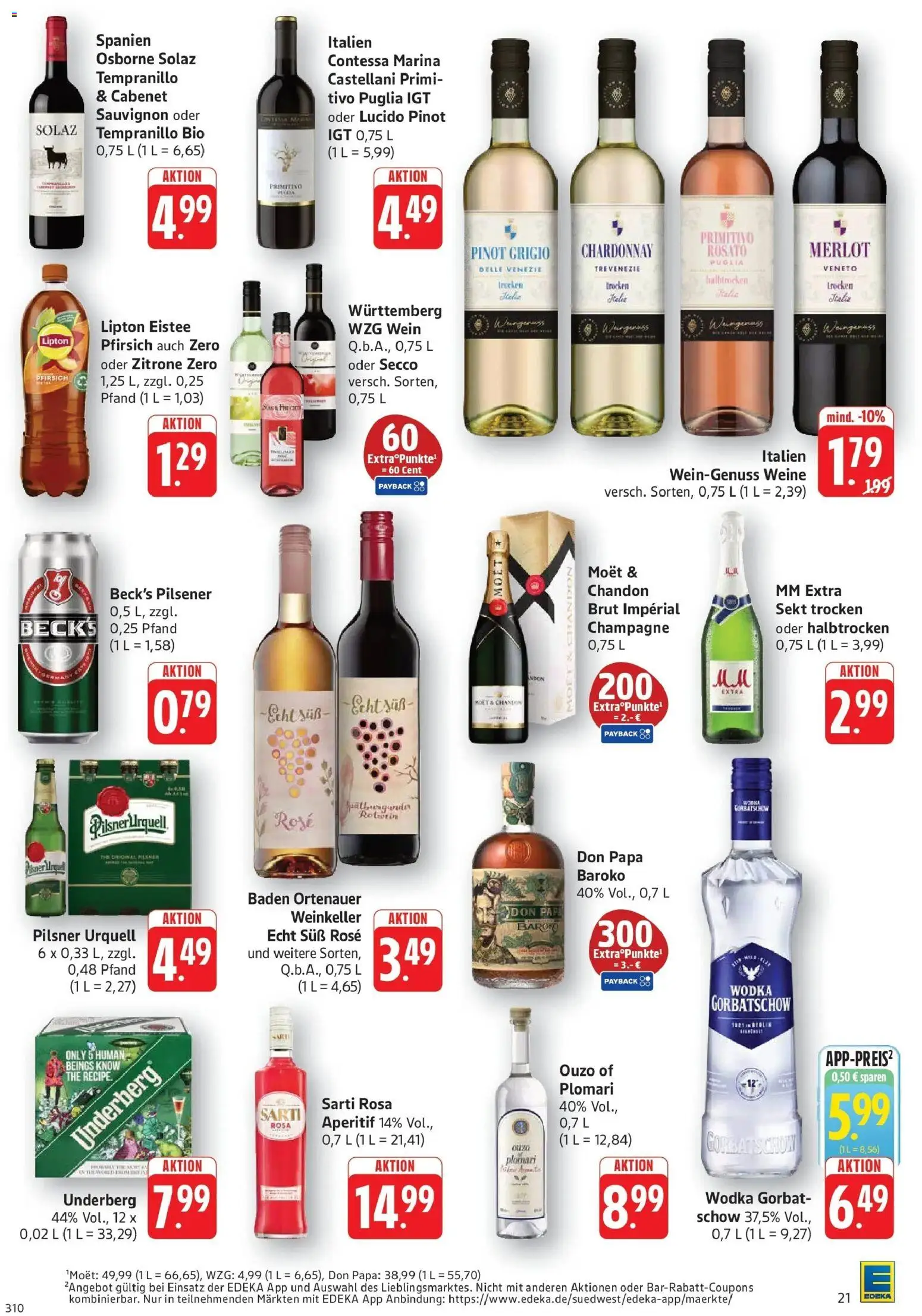 Edeka Prospekt Göppingen (ab 19.10.2026) » Angebote Online | Seite: 23 | Produkte: Ouzo, Osborne, Sekt, Zitrone