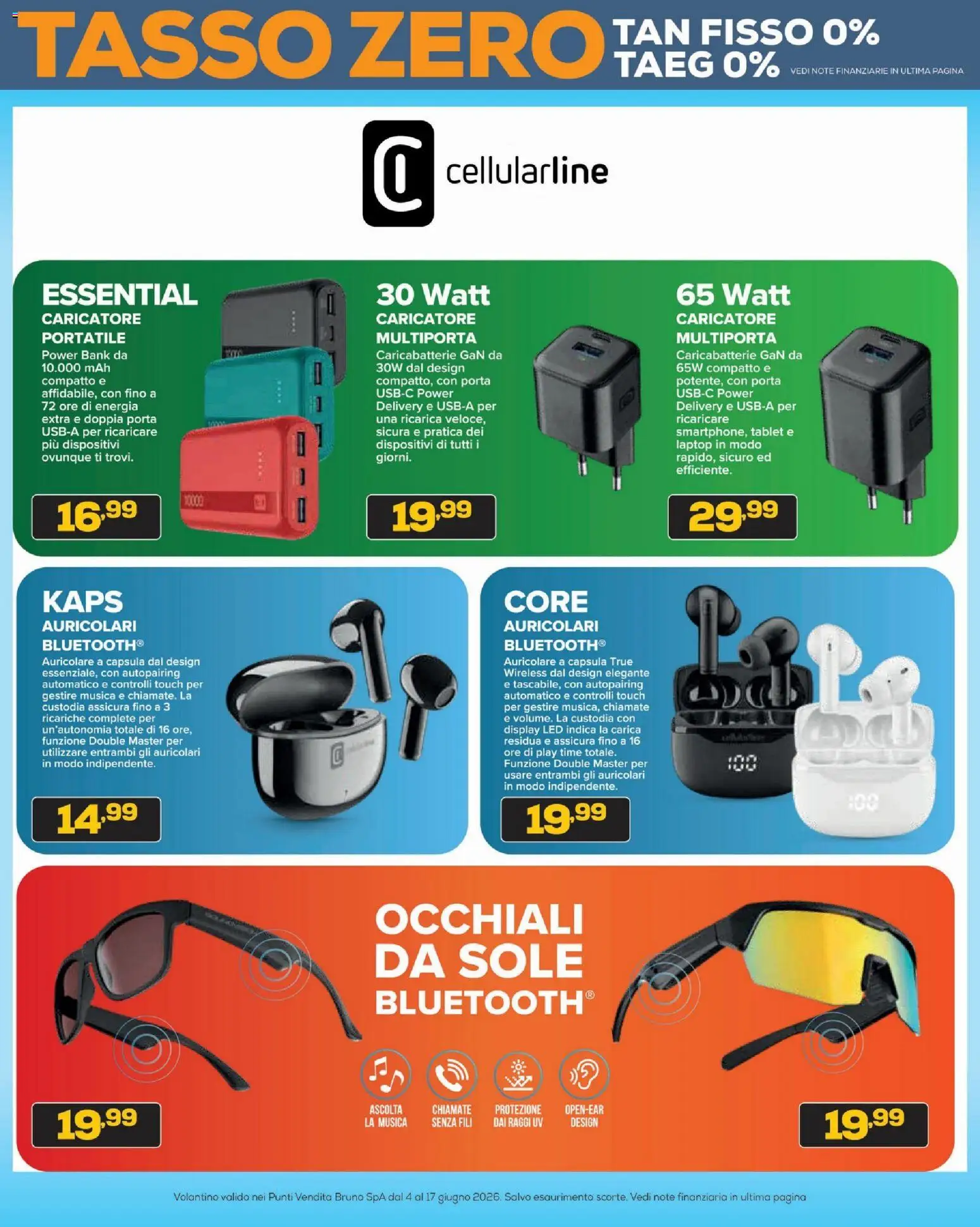 Volantino BRUNO del 04.06.2026 | Pagina: 15 | Prodotti: Auricolari, Power bank, Laptop, Caricabatterie