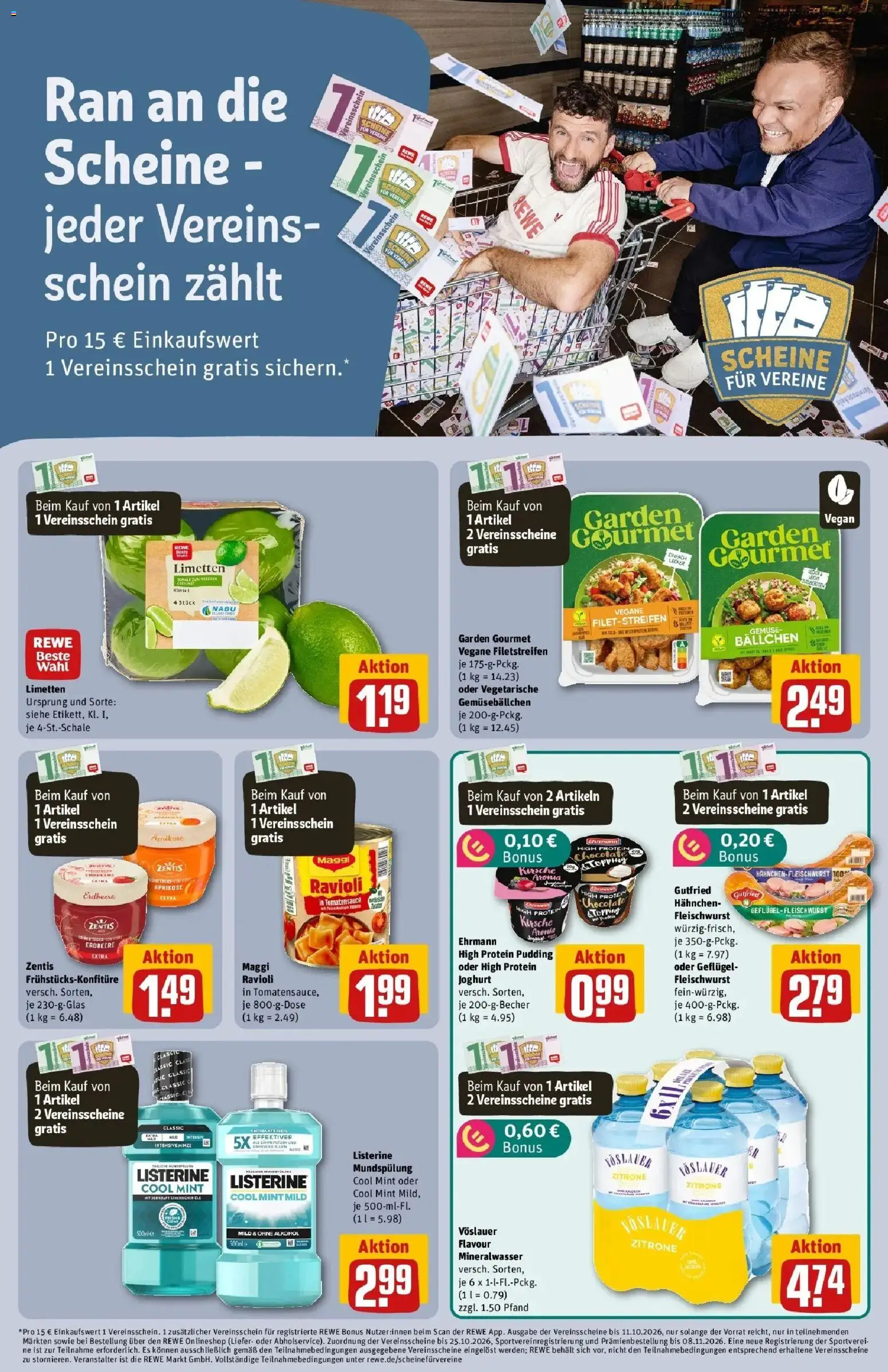REWE Prospekt ab 21.09.2026 zum Blättern » Angebote | Seite: 11 | Produkte: High protein pudding, Gemüse, Zitrone, Listerine