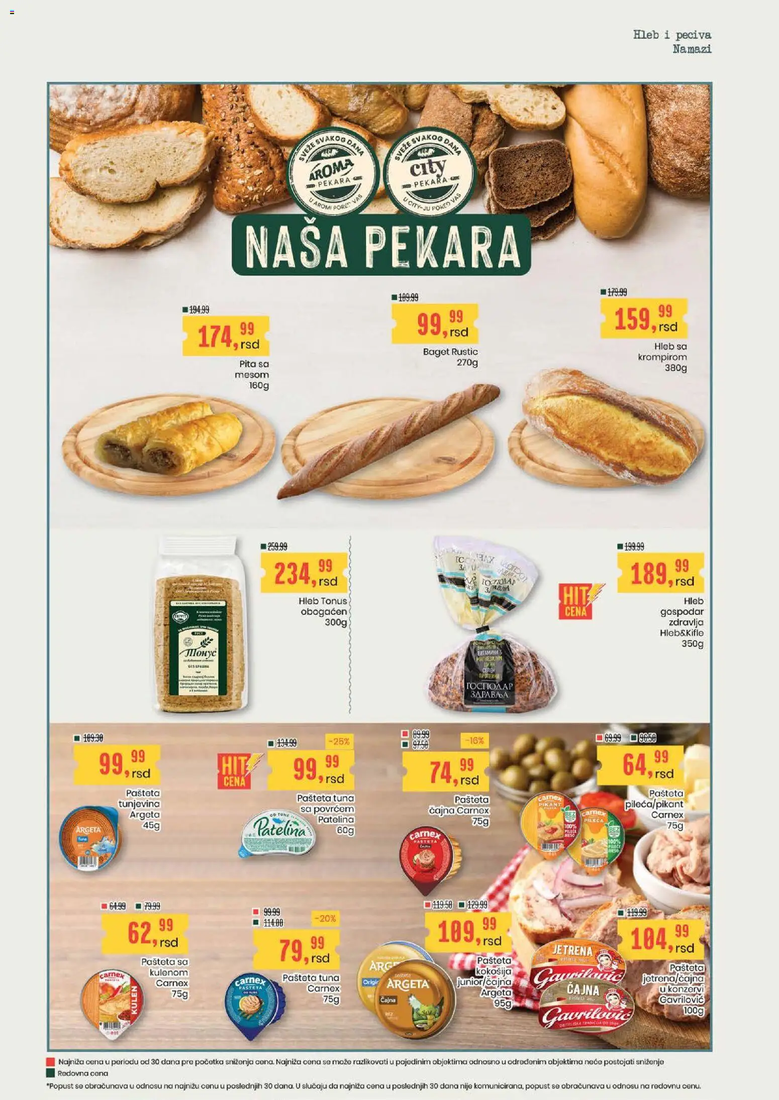 Aroma Market katalog - važi od 20.08.2026 | Strana: 4 | Proizvode: Tuna, Pekara, Kulen, Pašteta