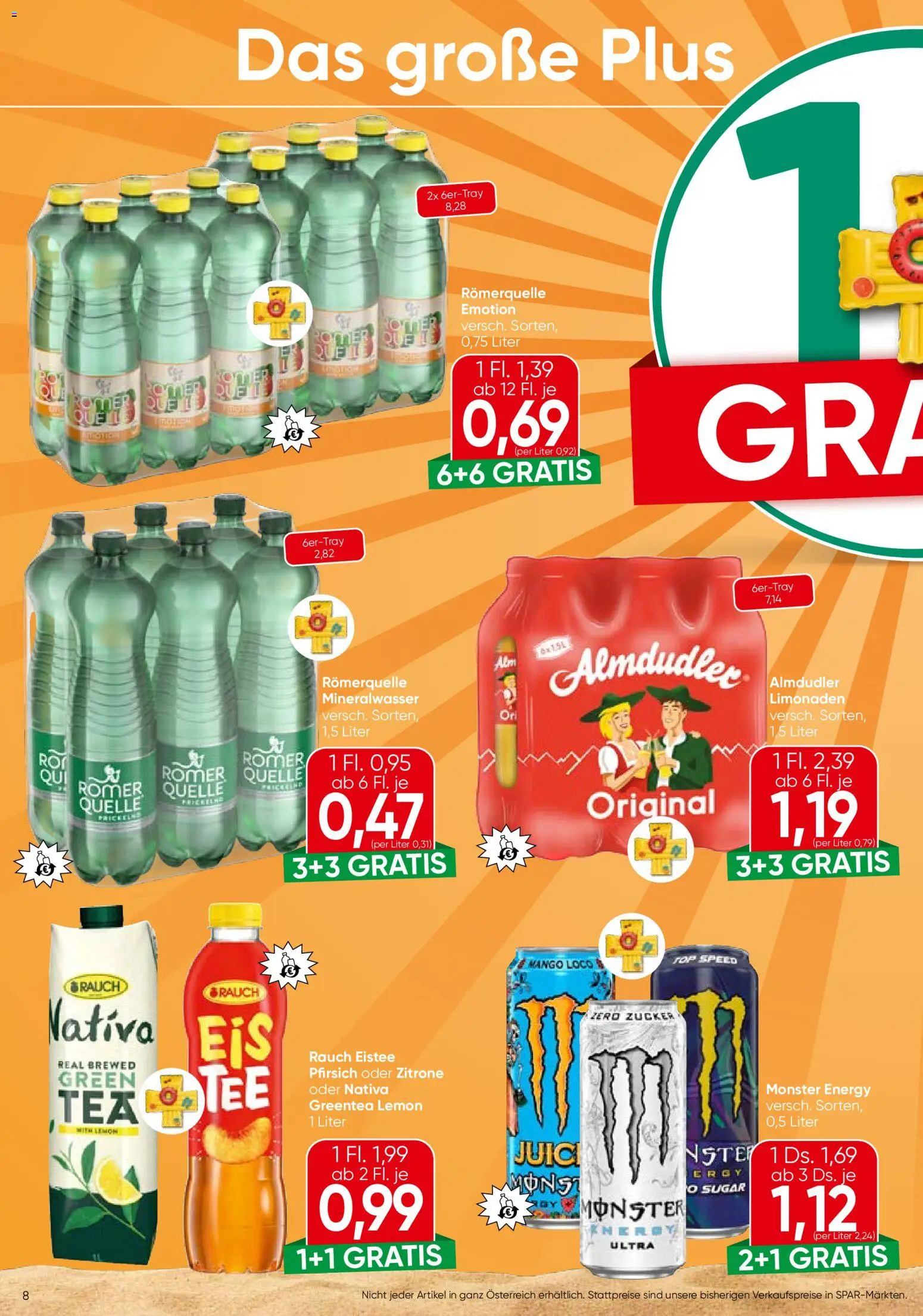 Spar Flugblatt - Kärnten gültig ab 01.07.2026 | Seite: 8 | Produkte: Zucker, Zitrone, Mango, Pfirsich