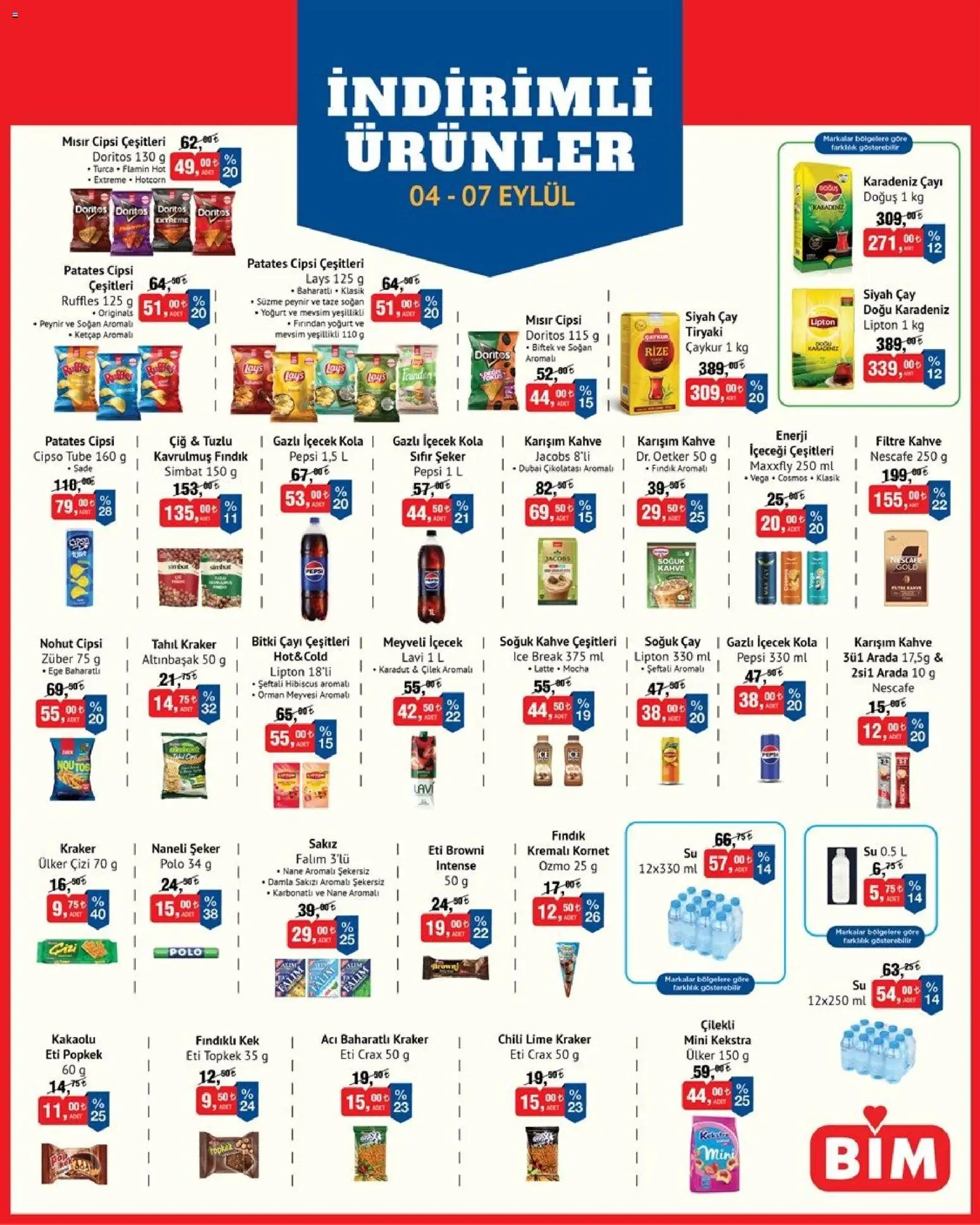 BİM - İndirimli Ürünler - 04 Eylül 2026 tarihinden itibaren geçerlidir | Sayfa: 2 | Ürünler: Patates, Soğan, Mısır cipsi, Bitki çayı