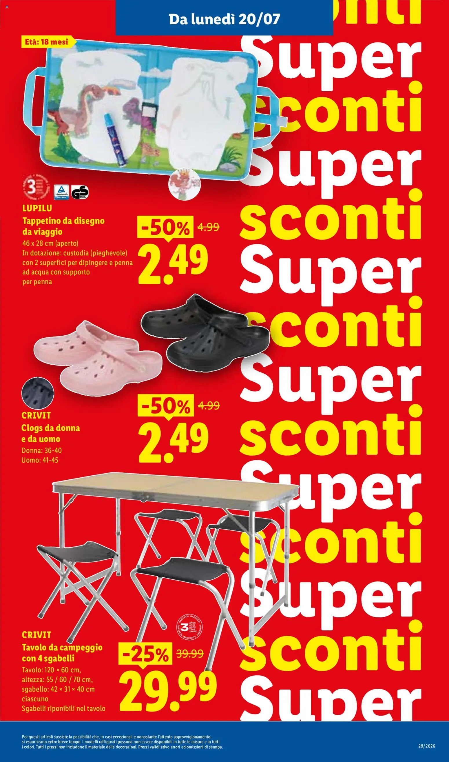Volantino Lidl del 16/07/2026 | Pagina: 33 | Prodotti: Acqua, Sgabello, Tavolo