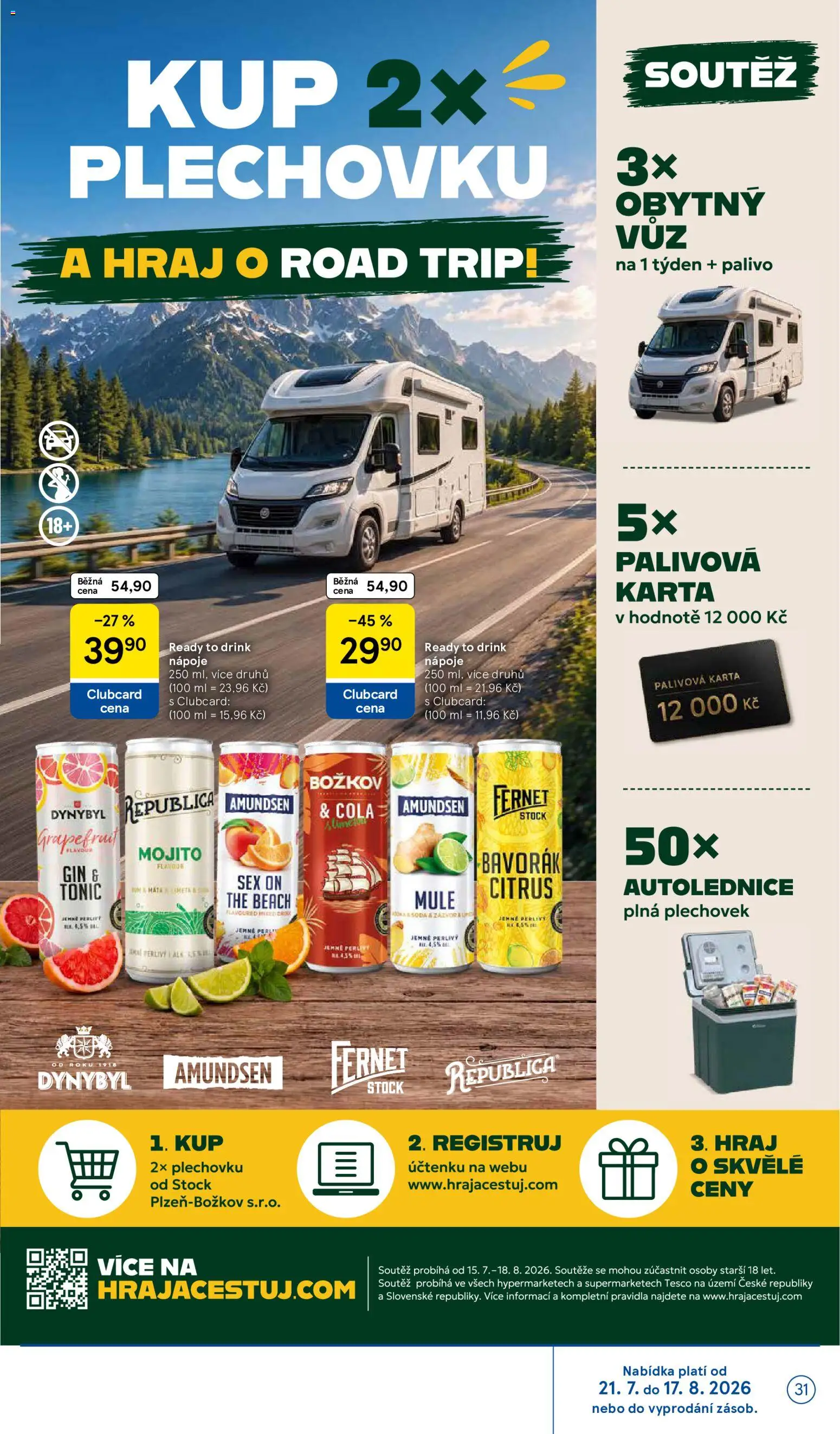 Tesco leták - Hypermarket od 22.07.2026 | Strana: 31 | Produkty: Fernet Stock, Grapefruit, Božkov rum, Božkov