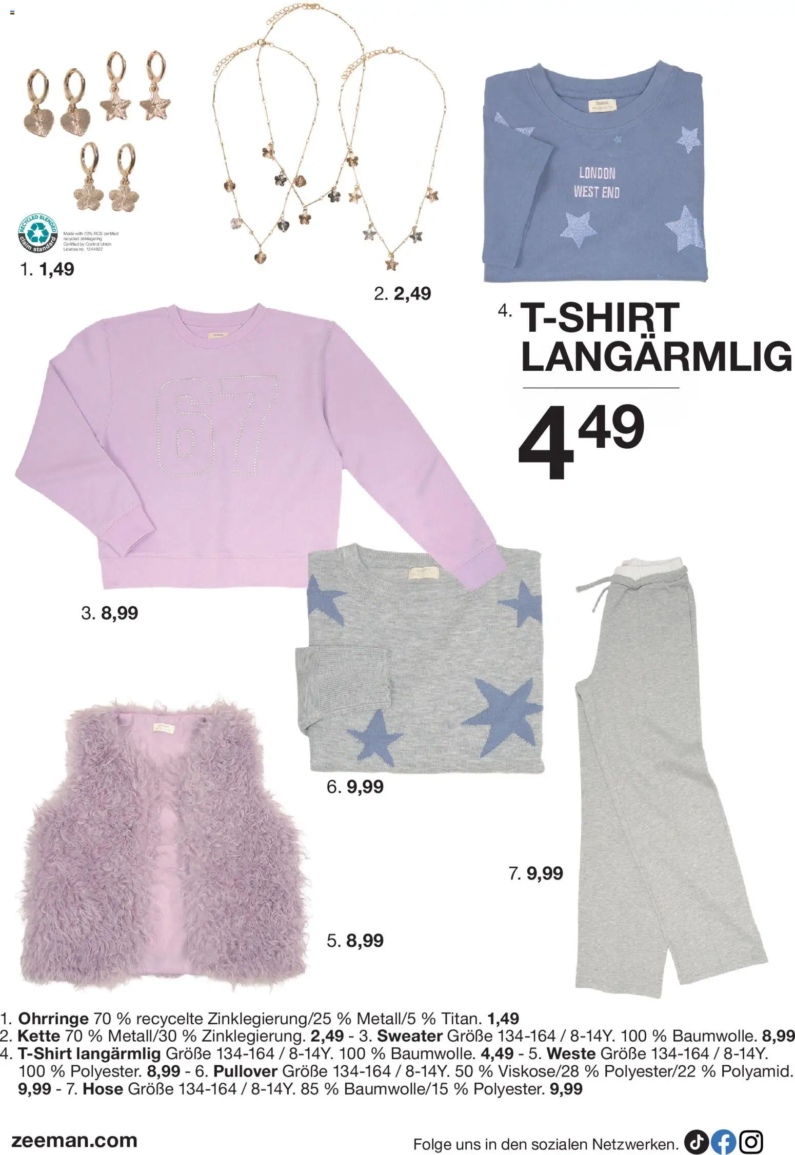 Zeeman Prospekt – gültig ab 08.08.2026 | Seite: 18 | Produkte: Pullover, Weste, Hose