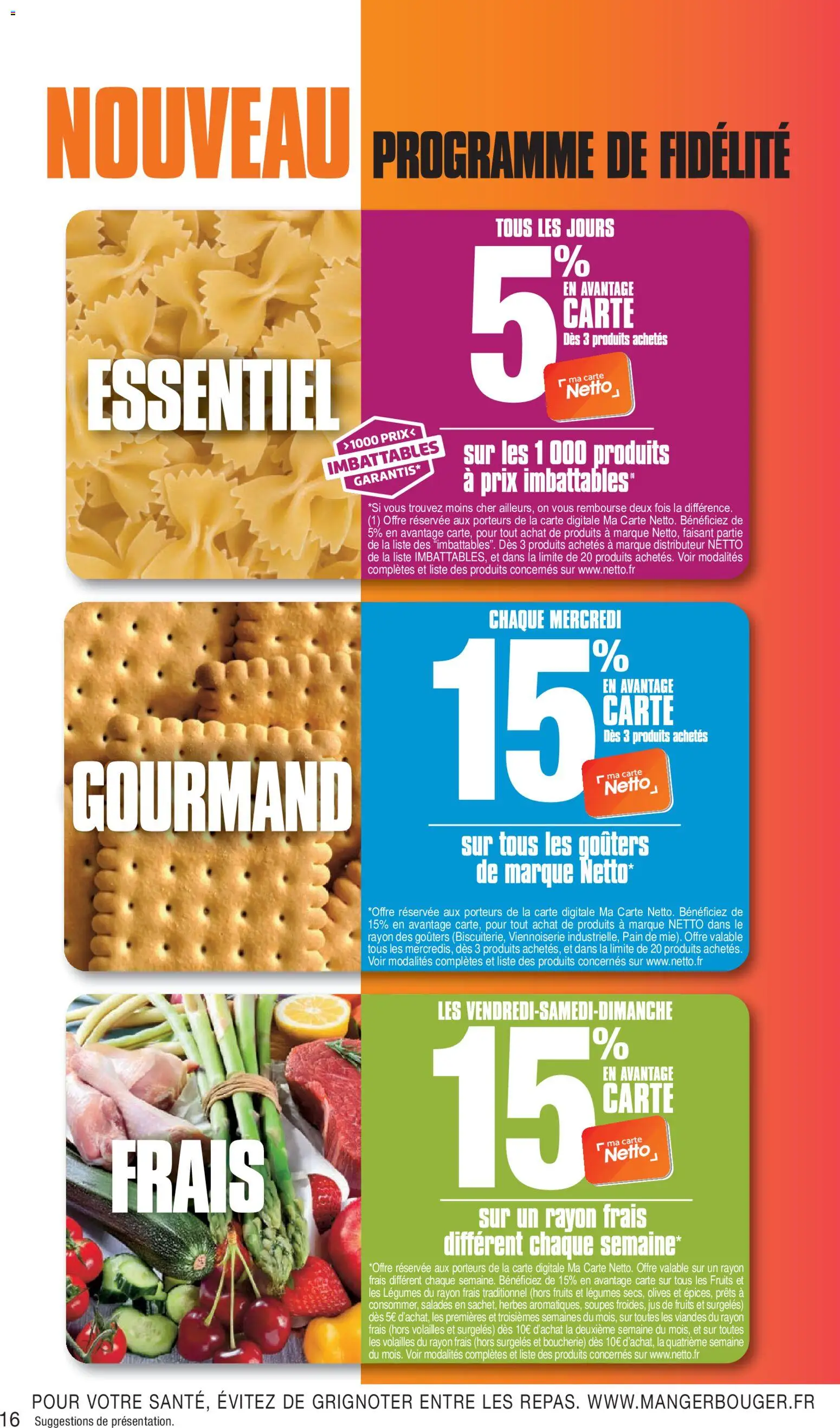 {H1} | Page: 16 | Produits: Fruits, Distributeur, Pain, Jus