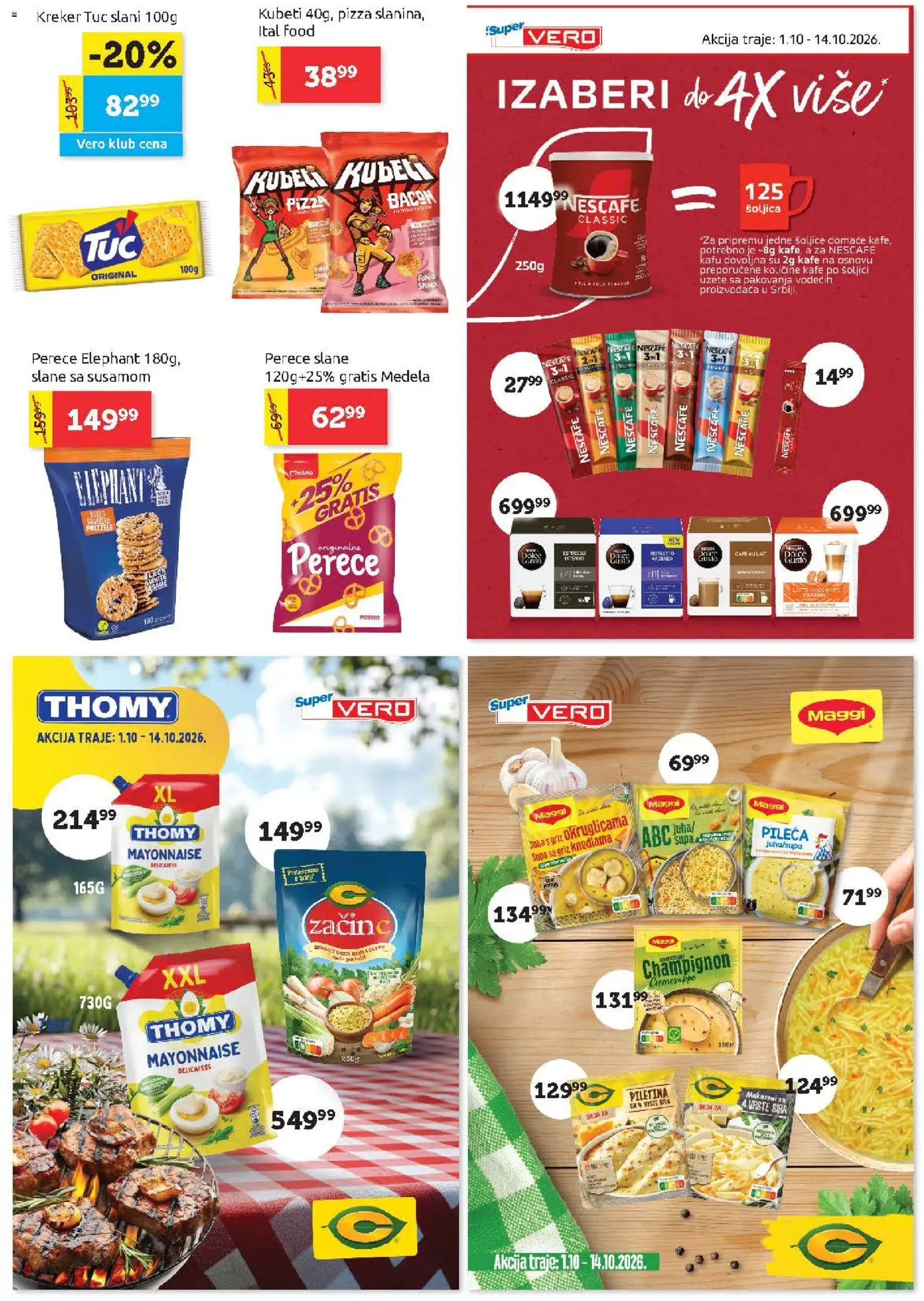 SuperVERO katalog - važi od 01.10.2026 | Strana: 15 | Proizvode: Tuc, Griz, Piletina, Nescafé