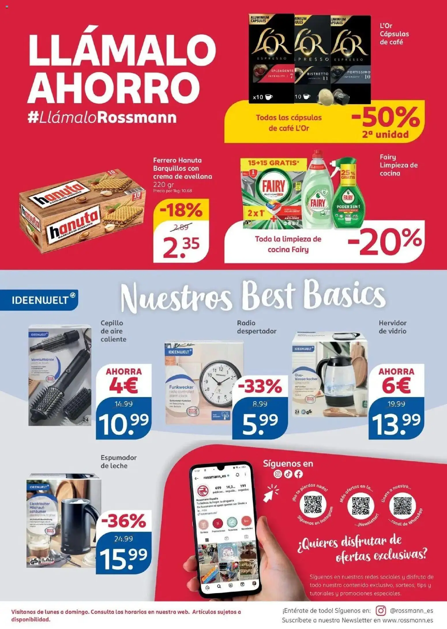 ROSSMANN - LLÁMALO AHORRO 28/09/2026 - 03/10/2026 | Página: 8 | Productos: Leche, Crema, Té, Espumador de leche