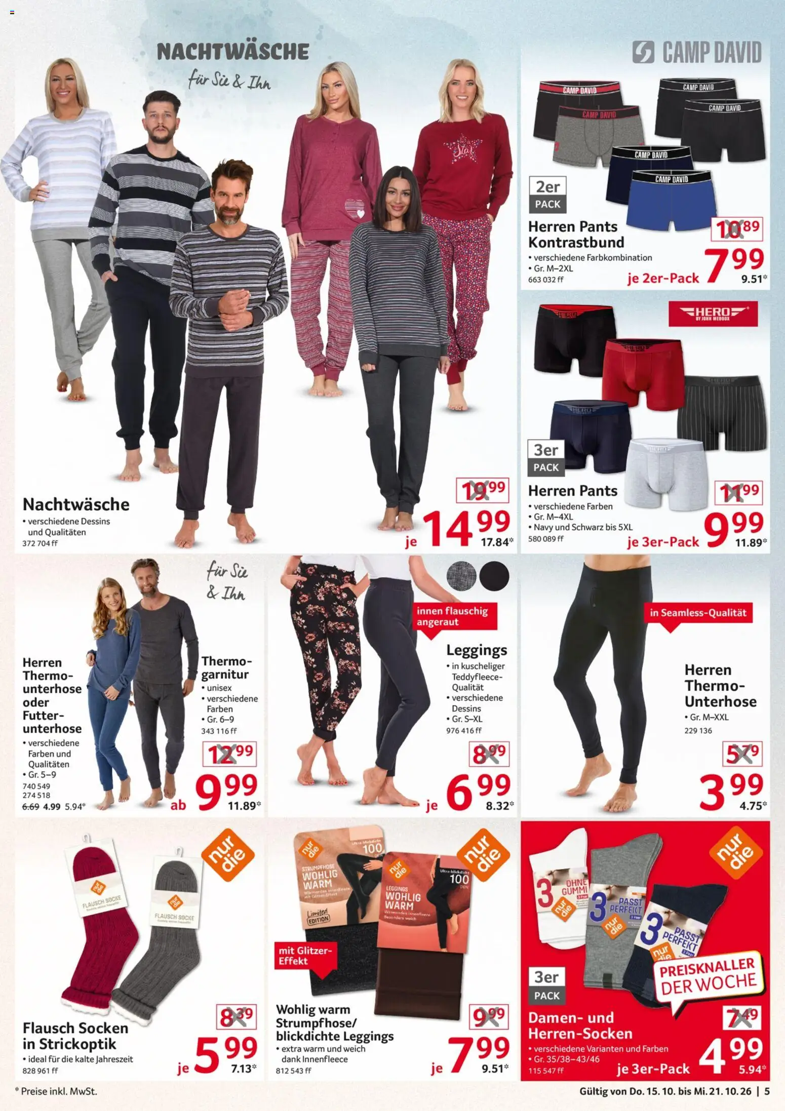 Selgros  Non Food – gültig ab 15.10.2026 | Seite: 5 | Produkte: Socken, Leggings, Strumpfhose