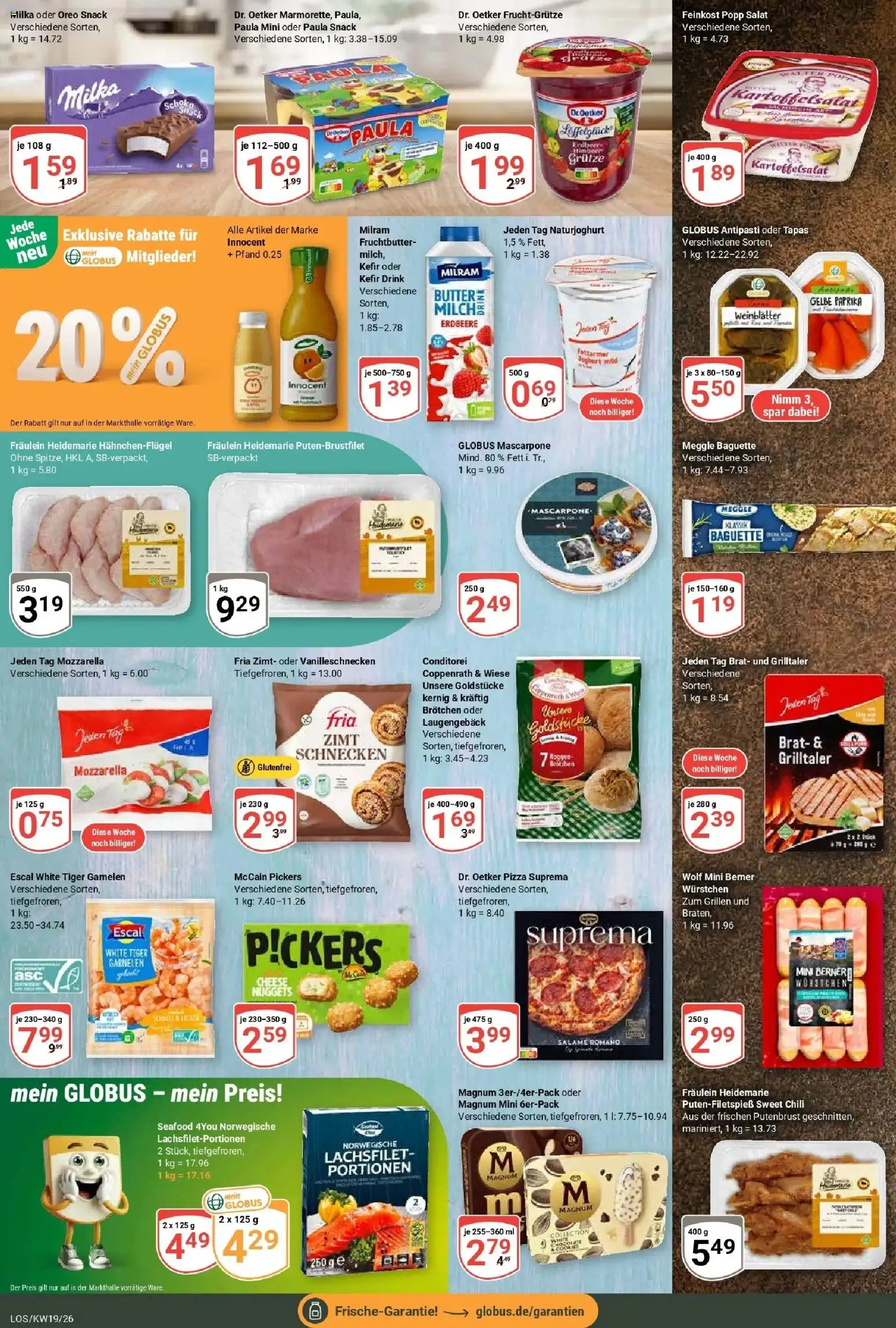 Globus Prospekt Losheim Am See	 – gültig ab 04.05.2026 | Seite: 14 | Produkte: Kefir, Mozzarella, Garnelen, Tiger garnelen