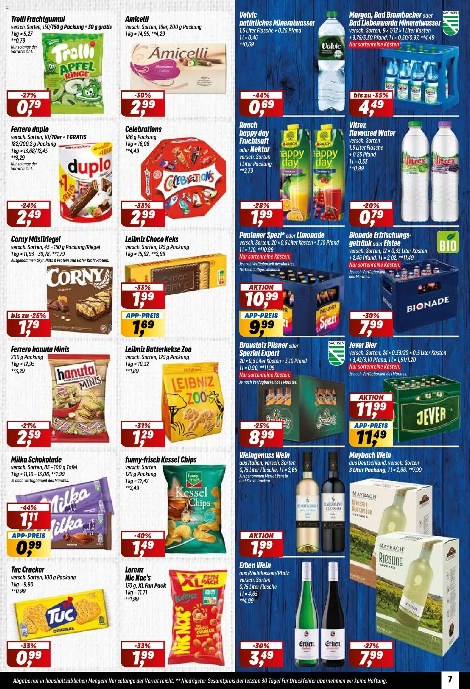 Simmel Prospekt – gültig ab 06.07.2026 | Seite: 7 | Produkte: Ferrero duplo, Bier, Äpfel, Bionade
