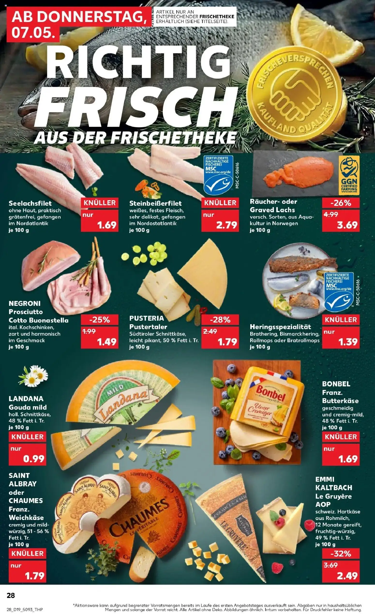 Prospekt Kaufland ab 04.05.2026 » Angebote Online zum Blättern | Seite: 33 | Produkte: Gouda, Lachs