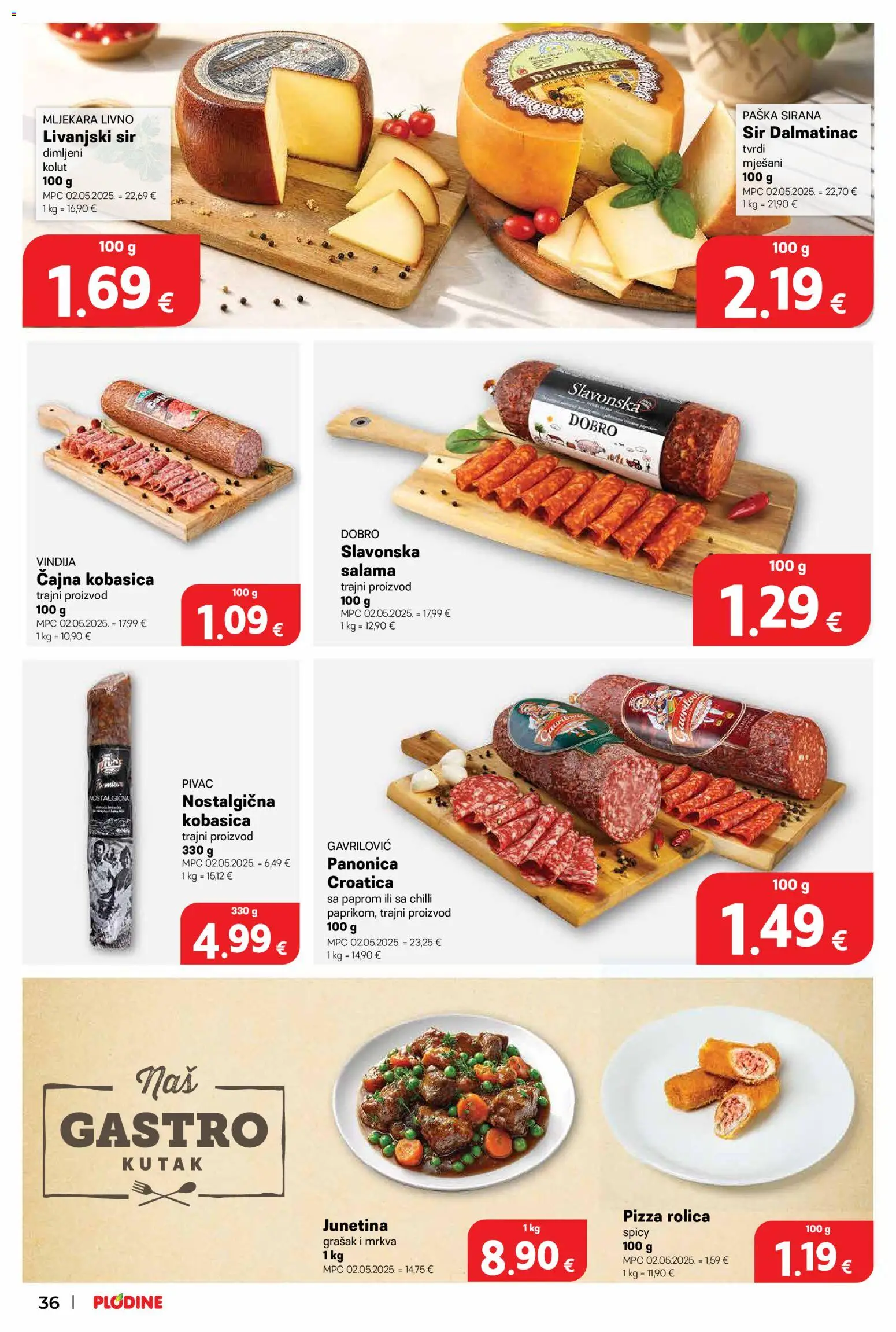 Plodine katalog | vrijedi od 18.06.2026 | Stranica: 36 | Proizvodi: Vindija, Salama, Mrkva, Grašak