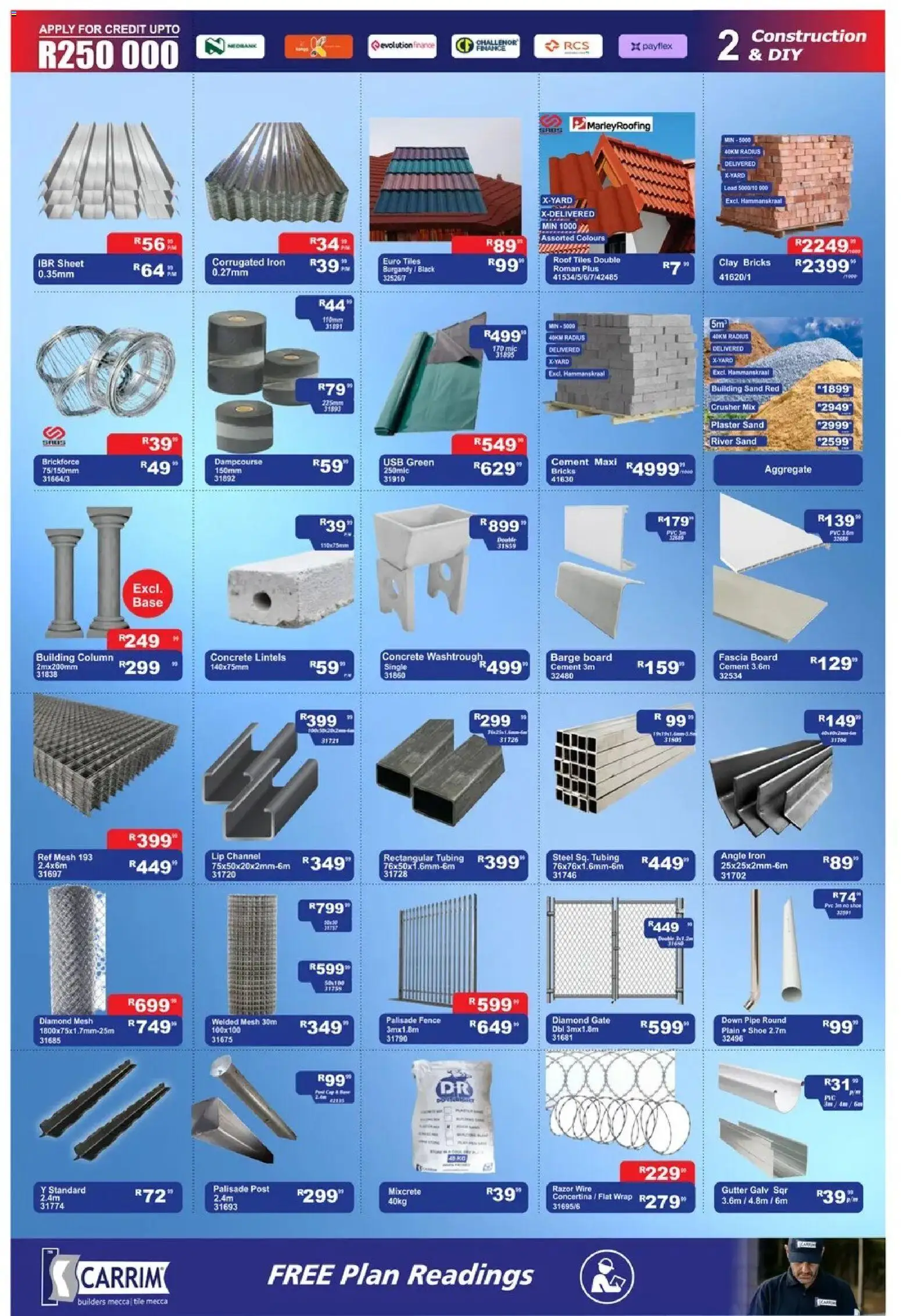 New K. Carrim catalogue – valid from 29.05.2026 | Page: 2 | Products: Iron, Gate, Plaster, Clay