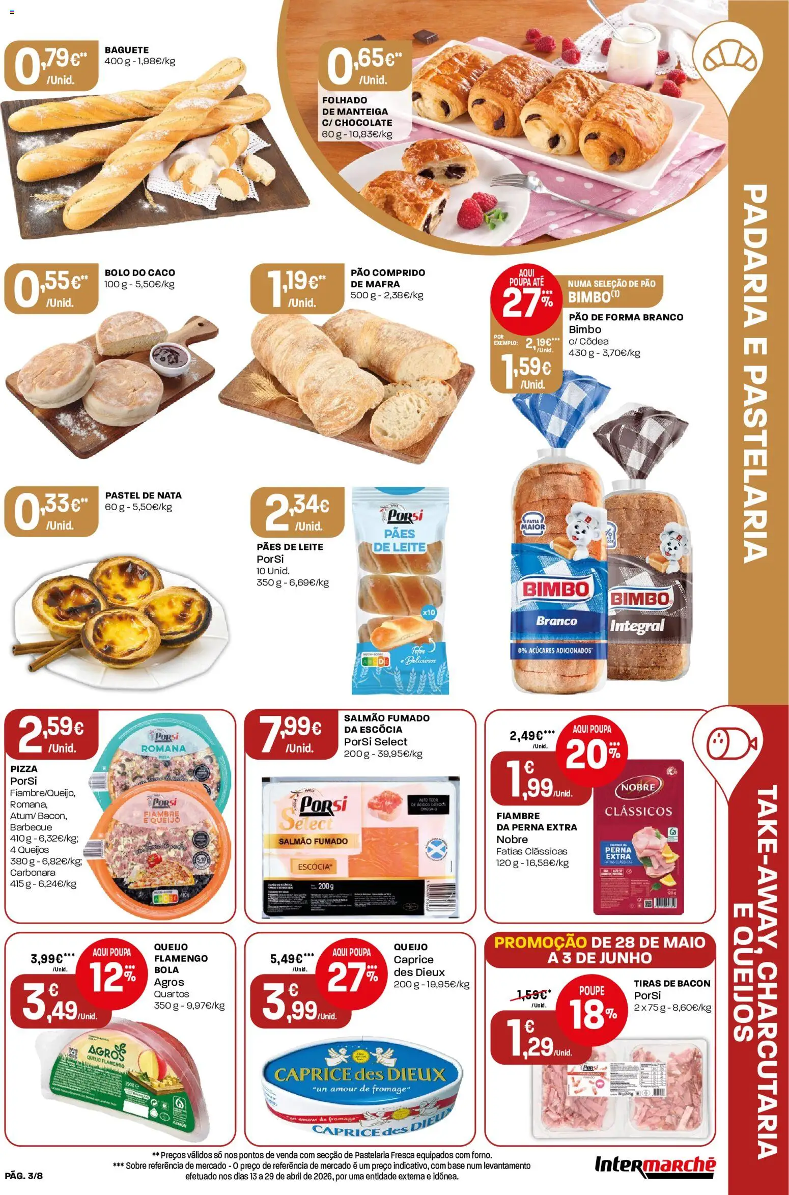 Intermarché Folheto Mini │ válido de 28.05.2026 | Página: 3 | Produtos: Bolo, Salmão, Queijo, Nata