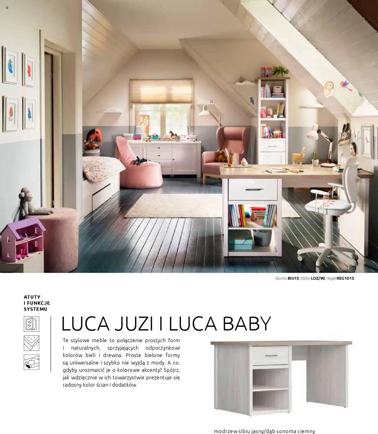 Black Red White Gazetka - Katalog rodzinnych wnętrz od 24.05.2024 | Strona: 112 | Produkty: Łóżko, Biurko, Regał