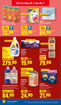 Náhled letáku OMO Prací gel, 5 l, 100 dávek, universální / na barevné prádlo 1 l = 55,98 Kč od 16.07.2026 | Strana: 30 | Produkty: Boloňské špagety, Přebalovací podložky, Špagety, Hami