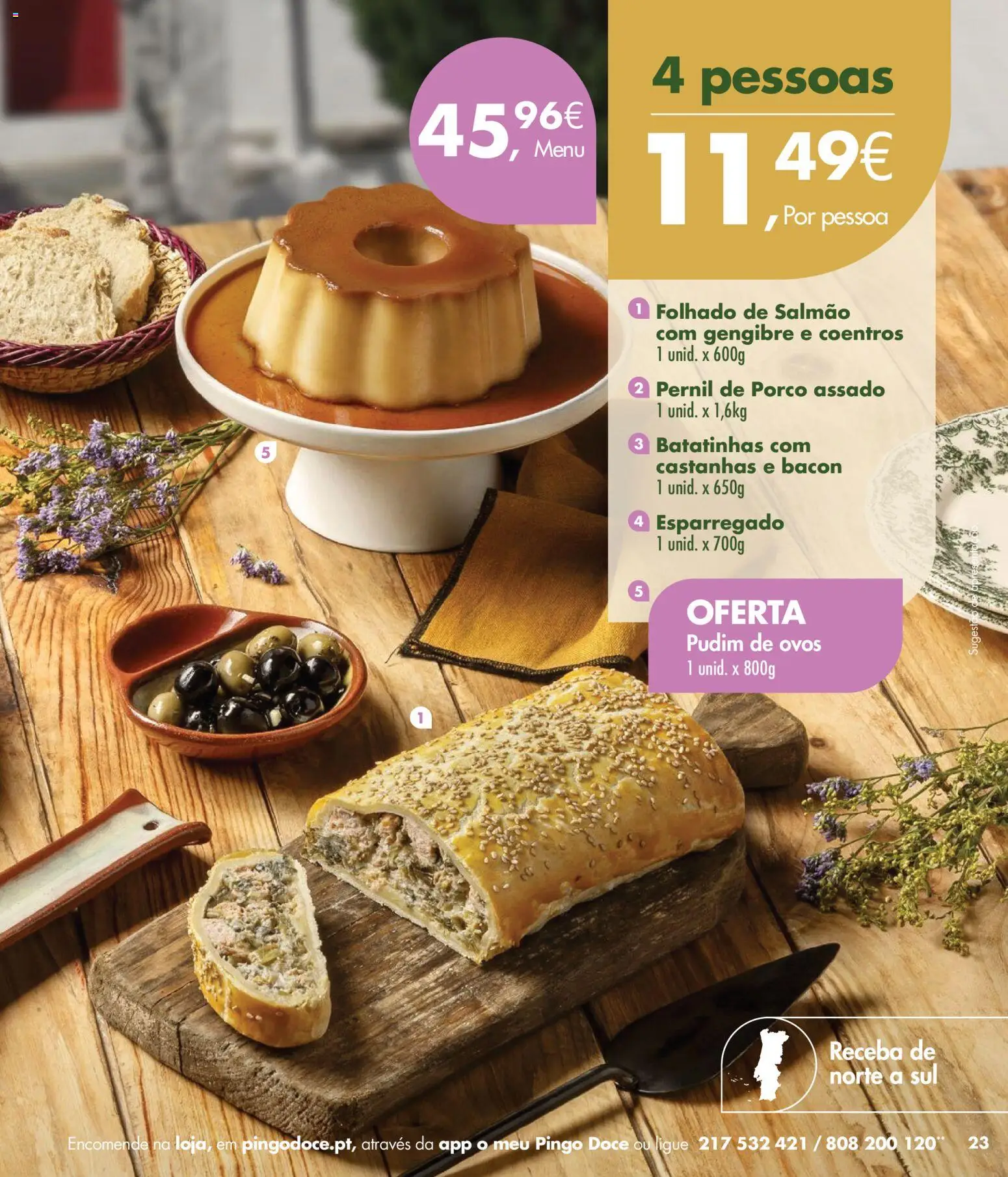 Pingo Doce Encomendas de Páscoa │ válido de 03.03.2026 | Página: 23 | Produtos: Bacon, Pernil, Pudim, Salmão