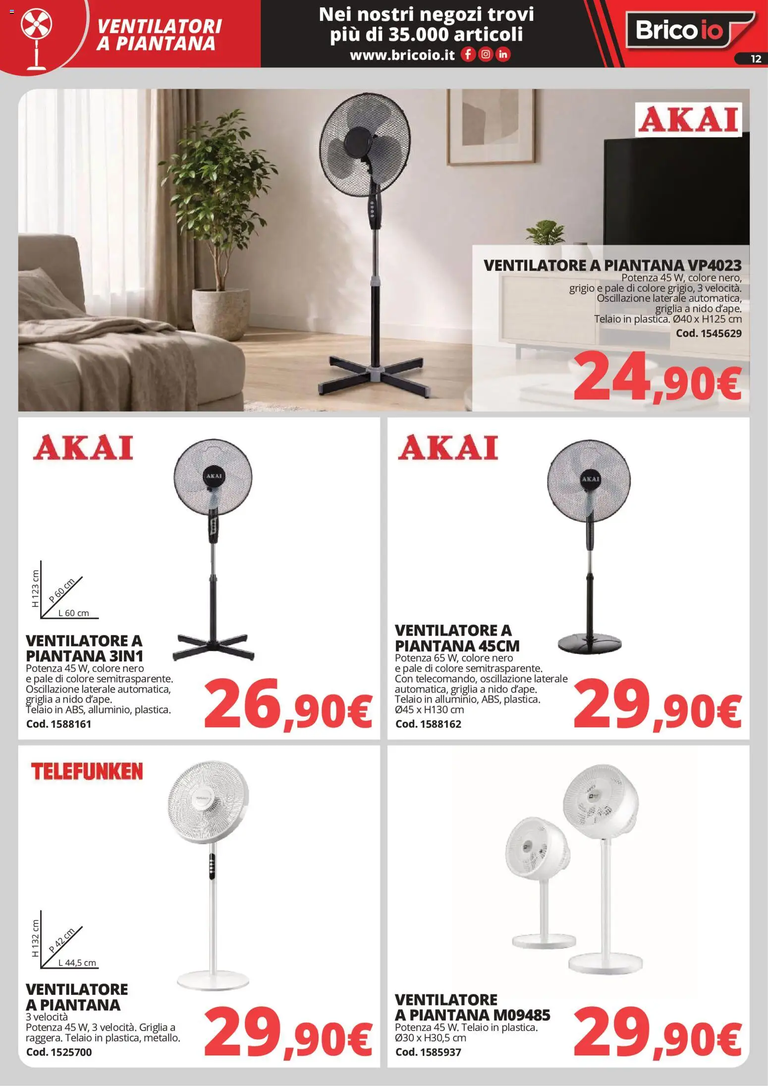 Volantino Brico io del 28.05.2026 | Pagina: 12 | Prodotti: Ventilatore, Griglia