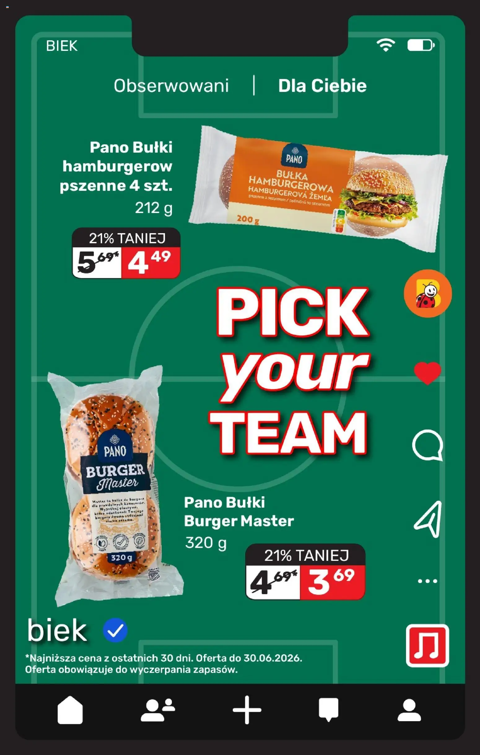Biedronka gazetka - Biek od 26.06.2026 | Strona: 14 | Produkty: Hamburger, Bułka