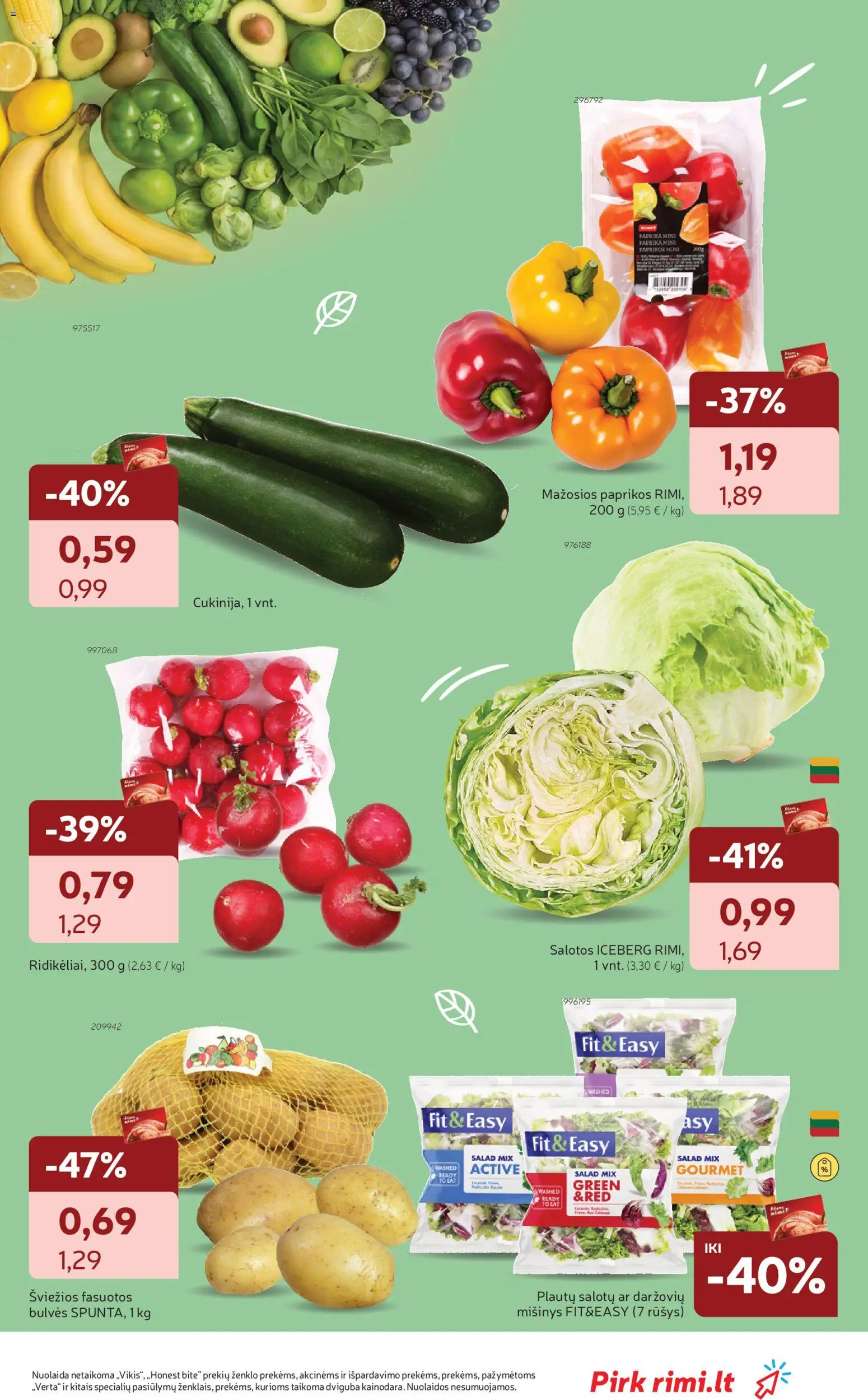 Rimi akcijos nuo 09.06.2026 | Puslapis: 11 | Prekių: Paprika, Salotos, Bulvės