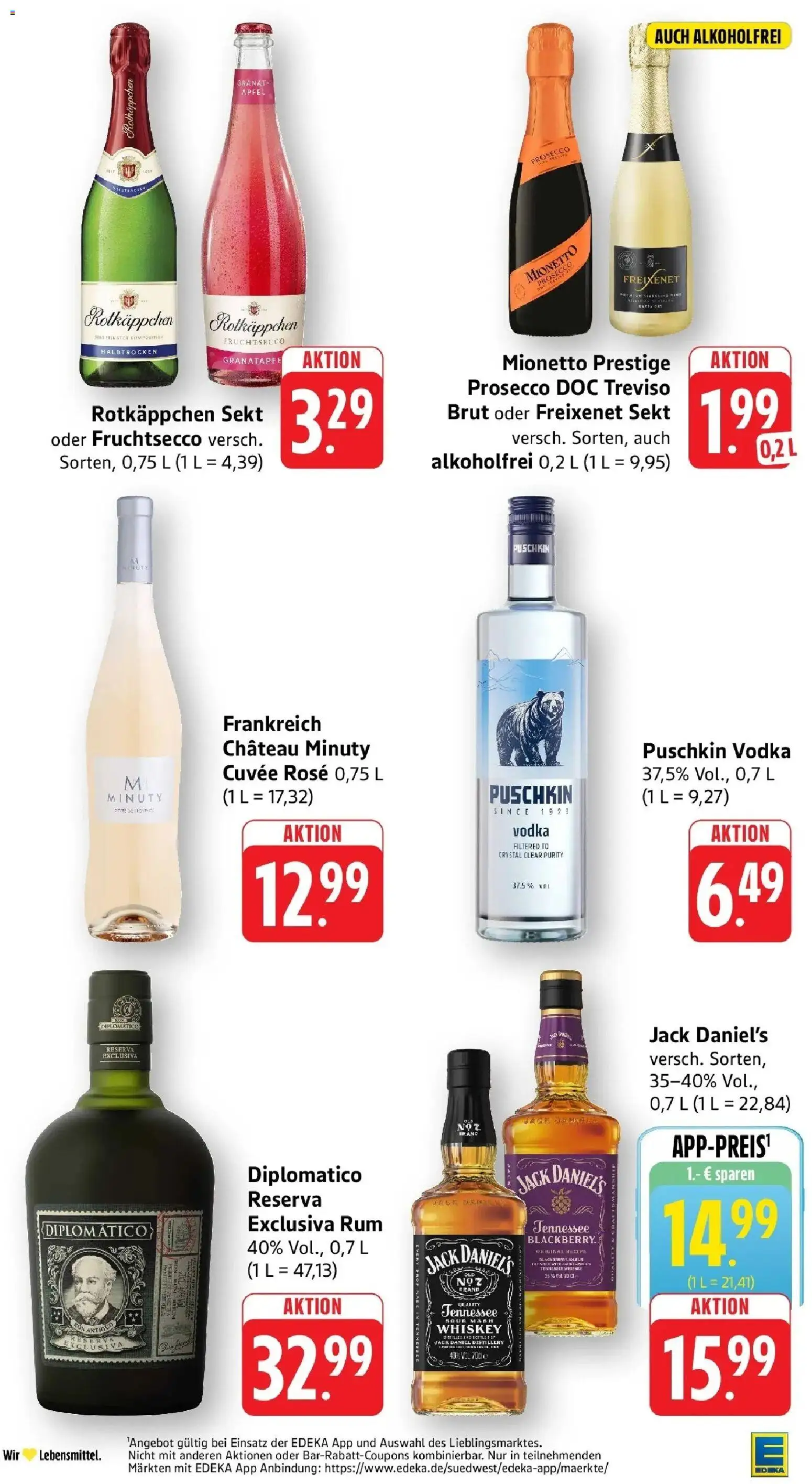 E center Prospekt Mössingen (ab 24.08.2026) zum Blättern | Seite: 32 | Produkte: Rotkappchen sekt, Freixenet, Sekt, Vodka