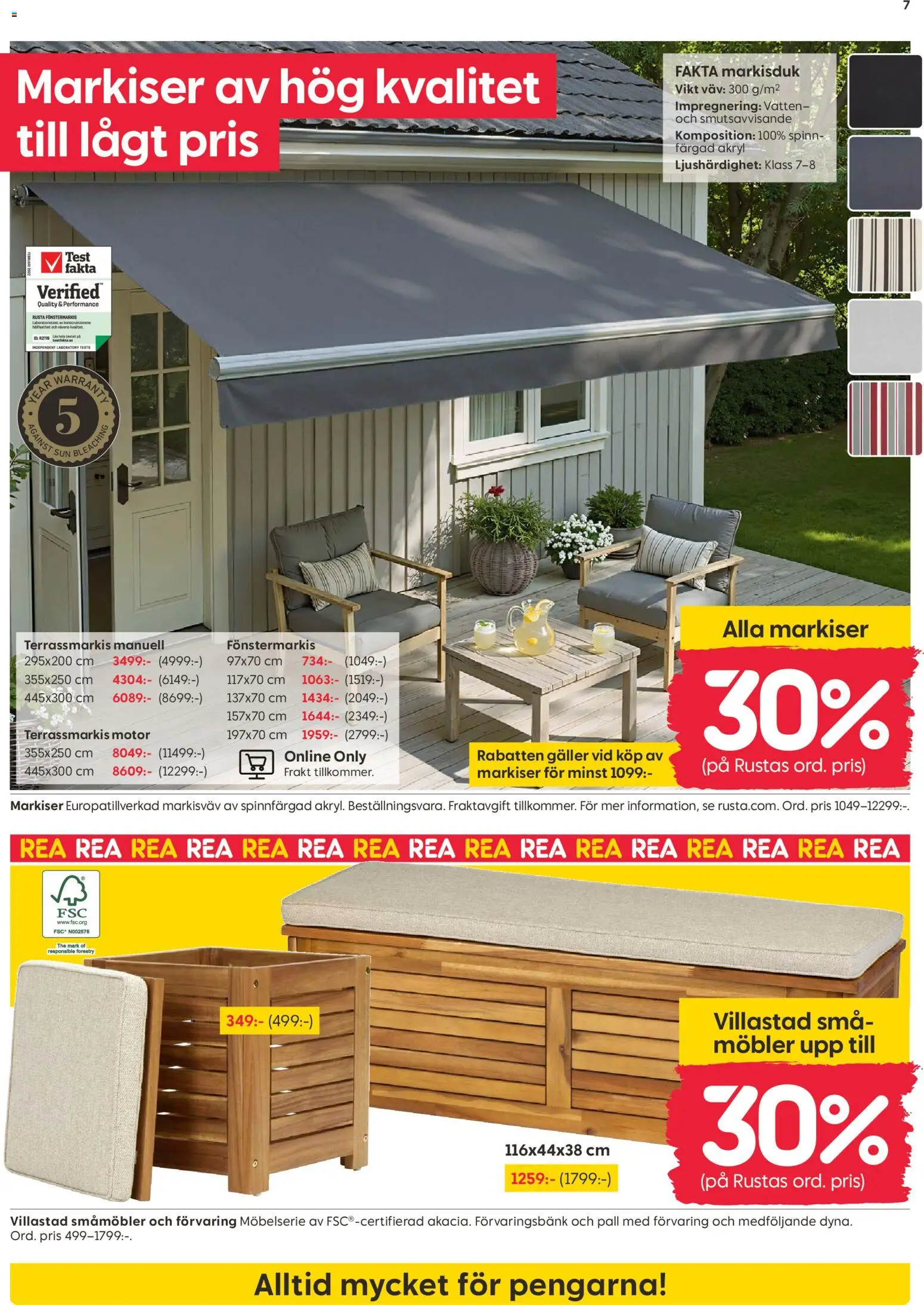 Rusta reklamblad aktuell från 08.06.2026 | Sida: 7 | Produkter: Pall, Förvaringsbänk, Galler