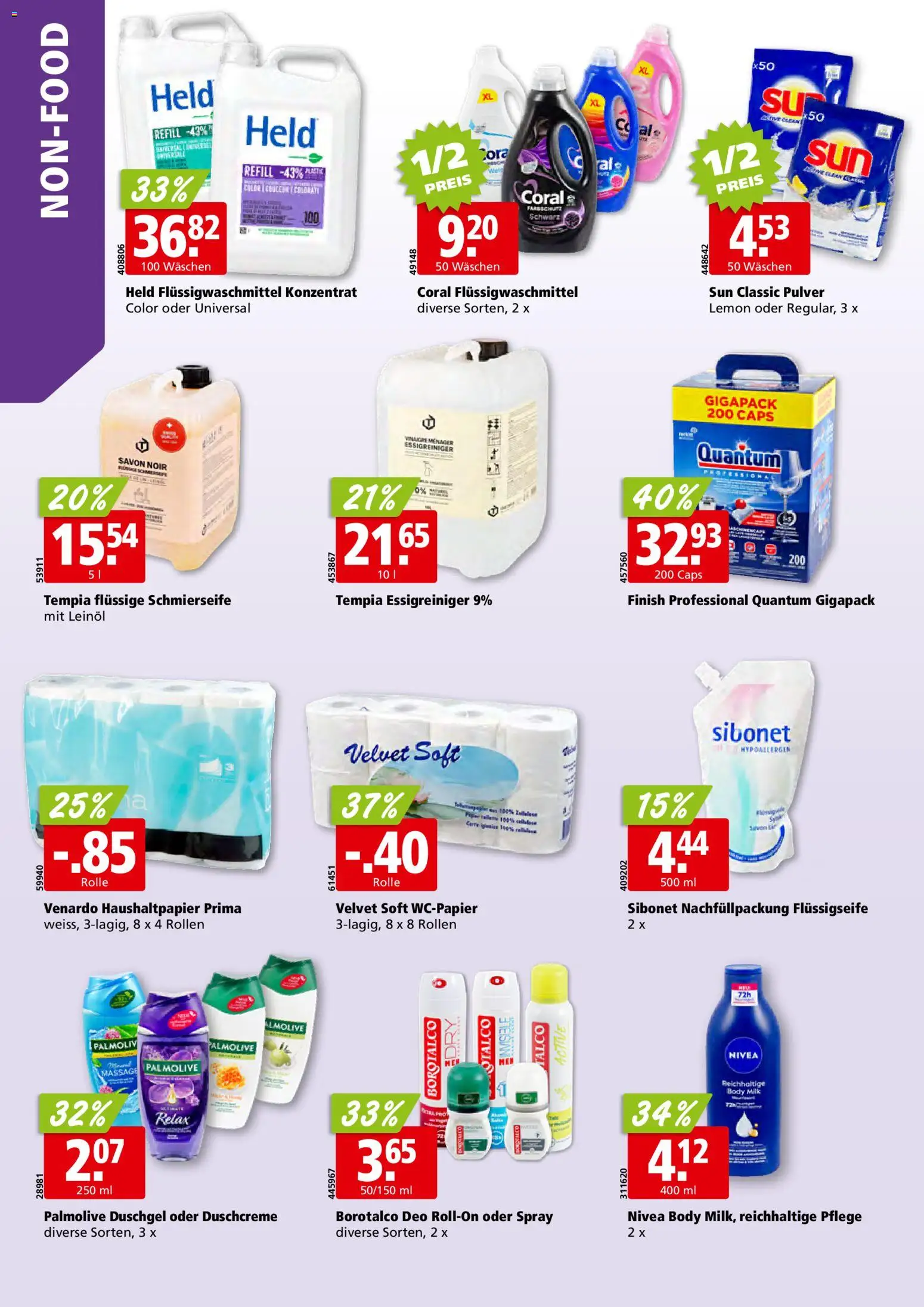 Aligro aktionen – gültig ab 20.04.2026 | Seite: 38 | Produkte: Leinöl, Duschgel, Duschcreme, Body Milk