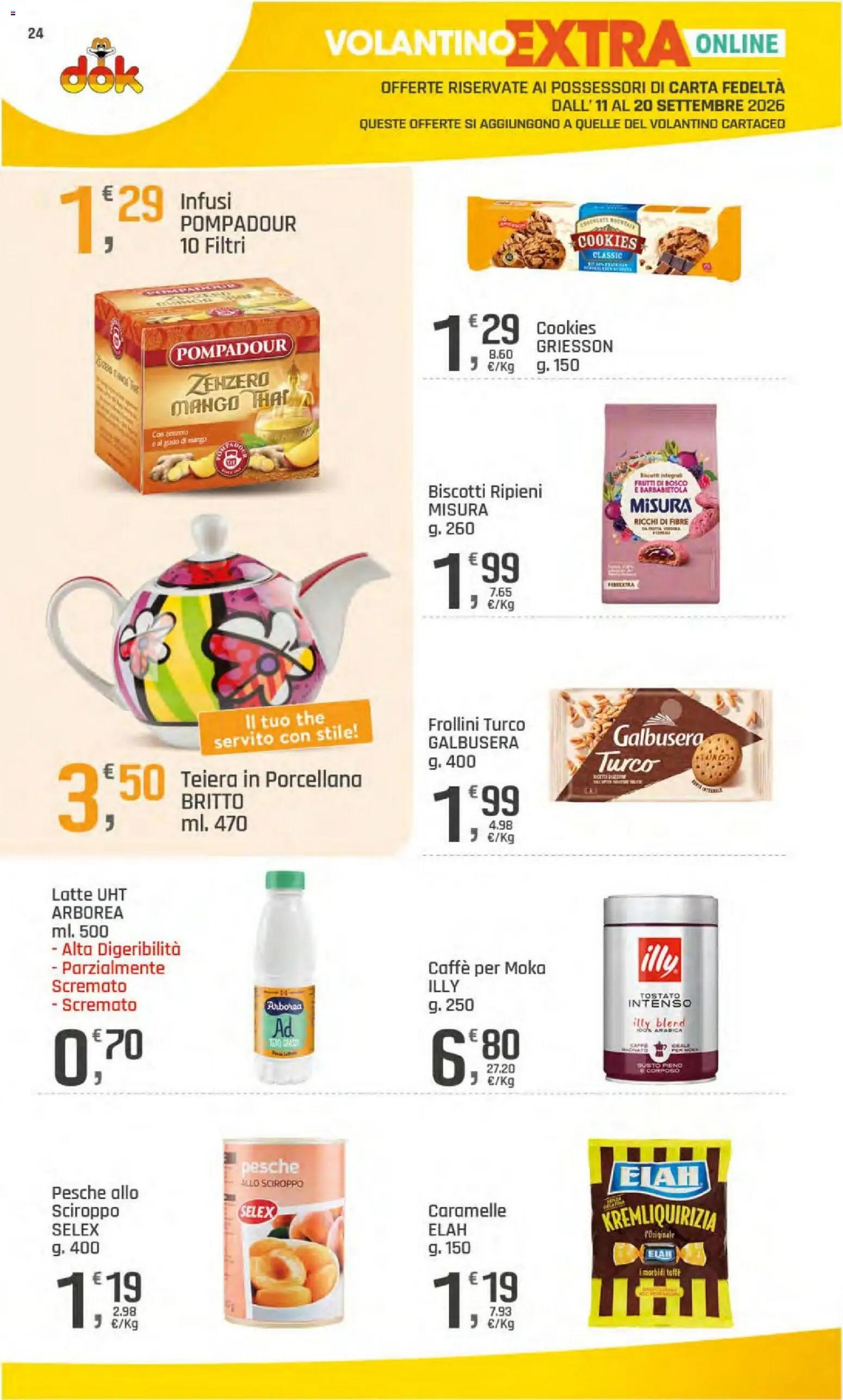 Volantino DOK del 11/09/2026 | Pagina: 25 | Prodotti: Frutti di bosco, Biscotti, Sciroppo, Zenzero
