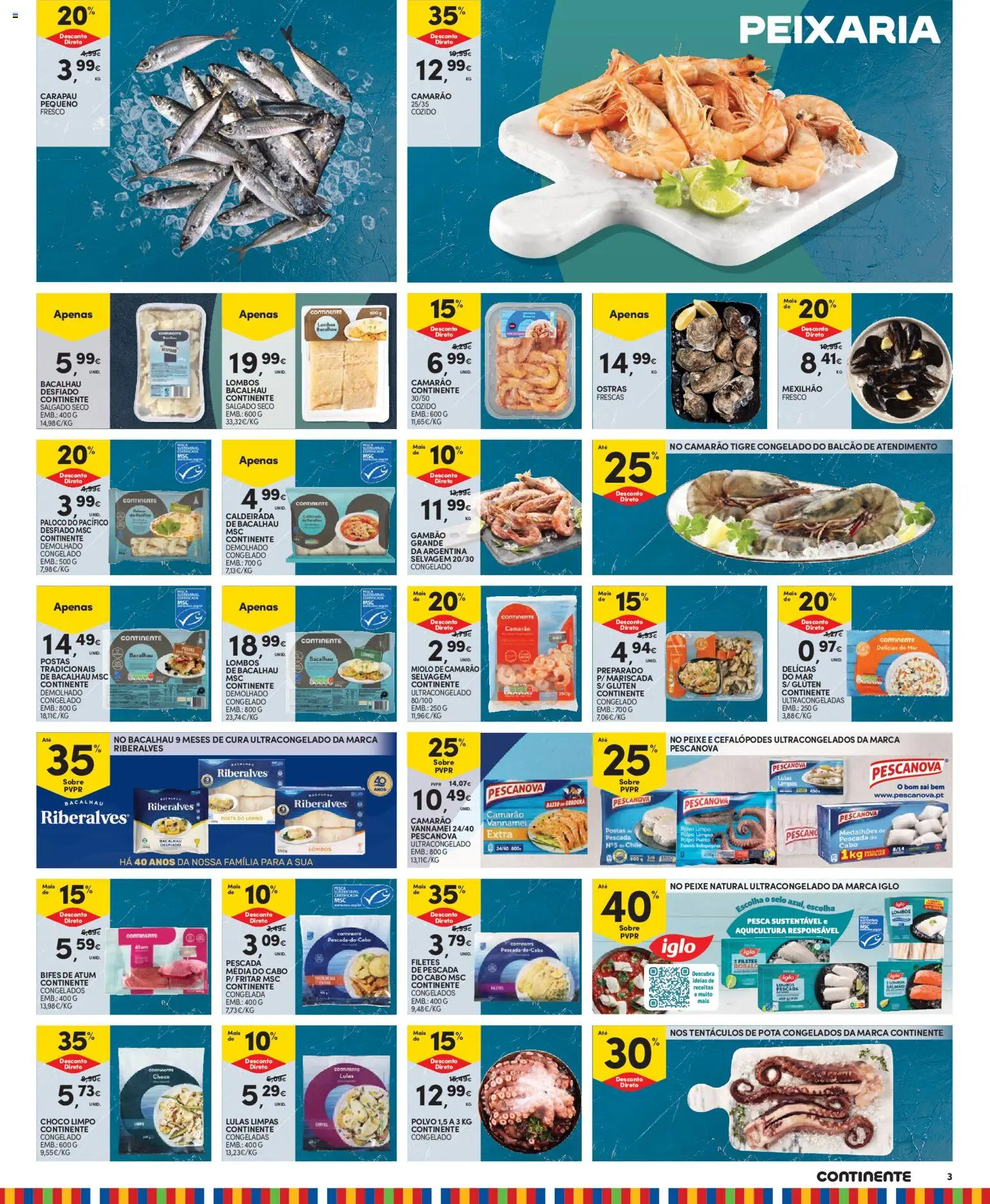 Continente Madeira │ válido de 26.05.2026 | Página: 3 | Produtos: Cabo, Ostras, Camarão, Lombo