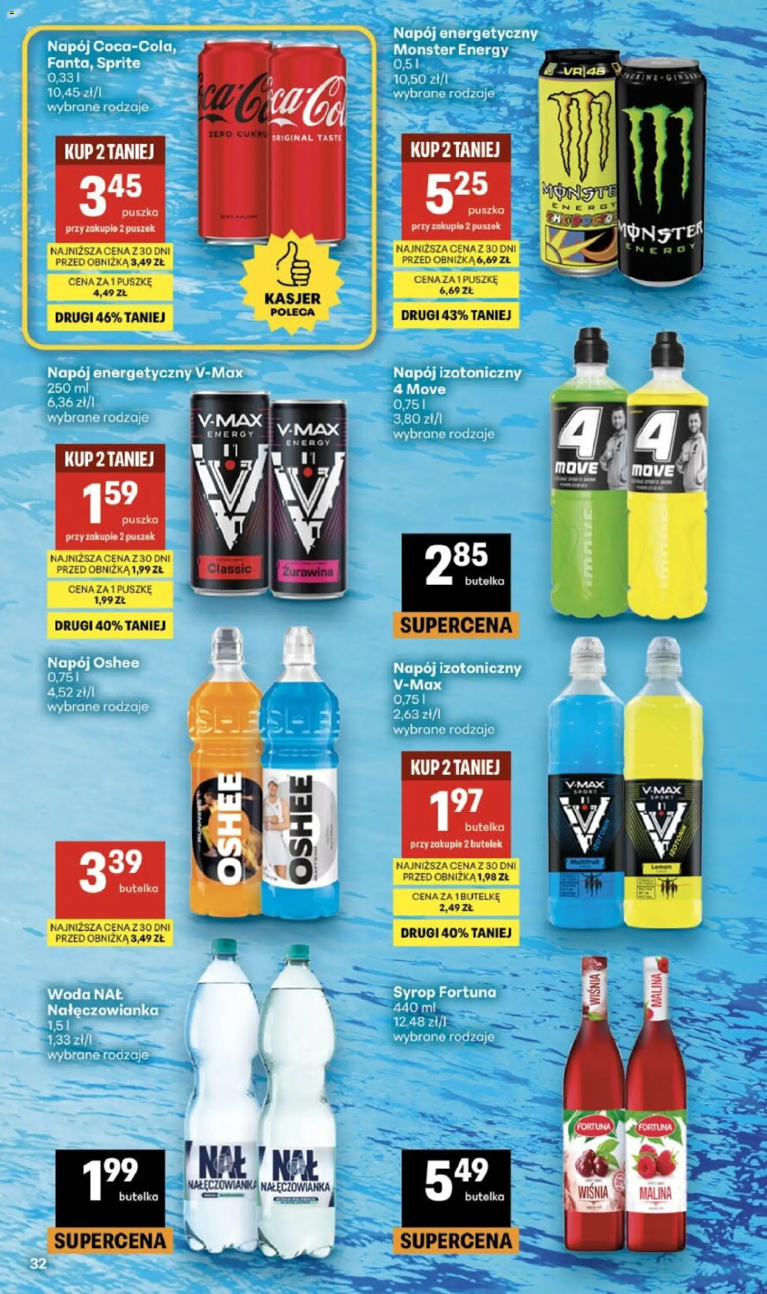 Delikatesy Centrum gazetka od 22.10.2026 | Strona: 32 | Produkty: Malina, Napój energetyczny, Sprite, Żurawina
