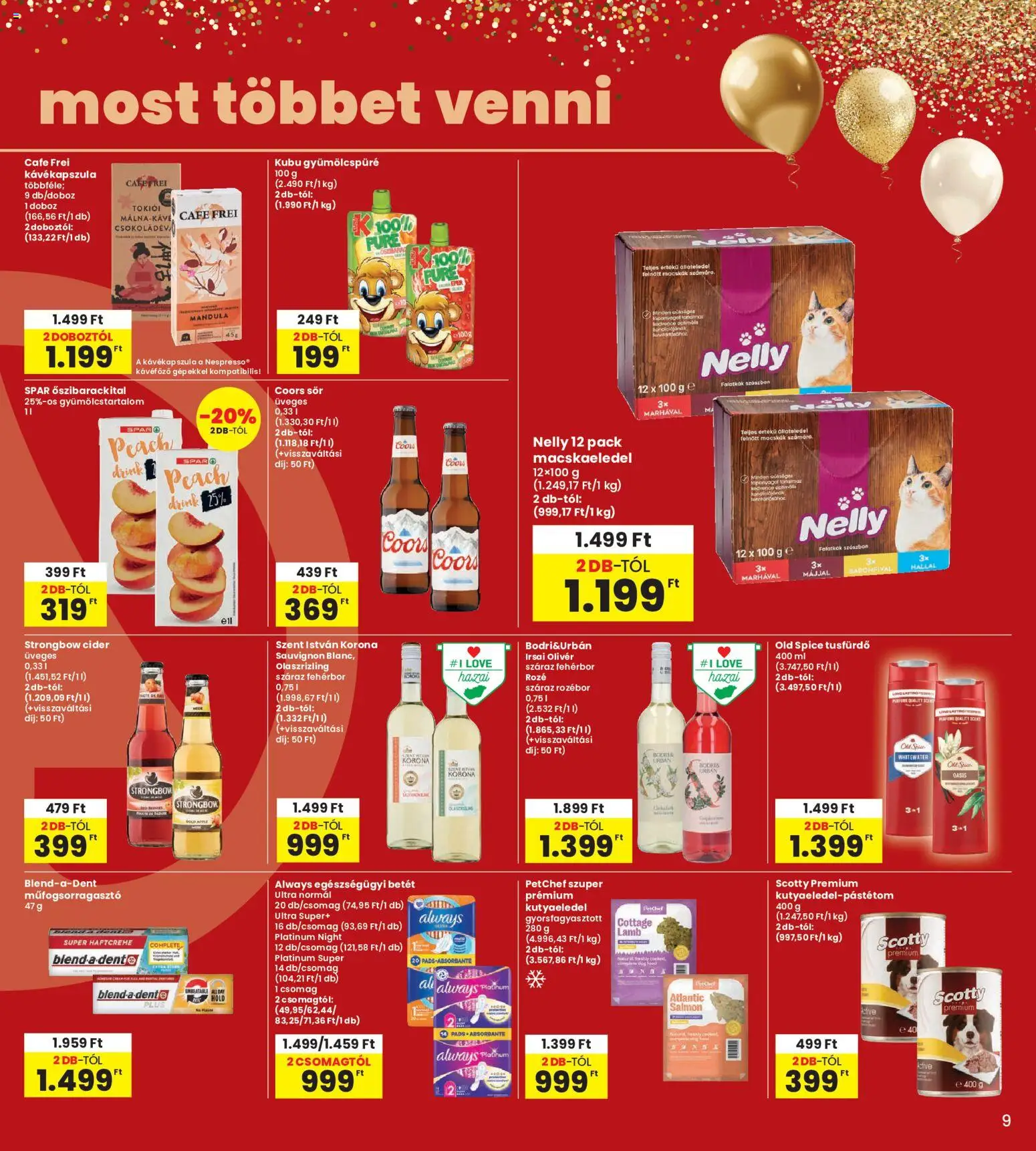 Interspar akciós ujság - amely érvényes a következő dátumtól: 04.06.2026 | Oldal: 9 | Termékek: Kutyaeledel, Mandula, Sör, Só