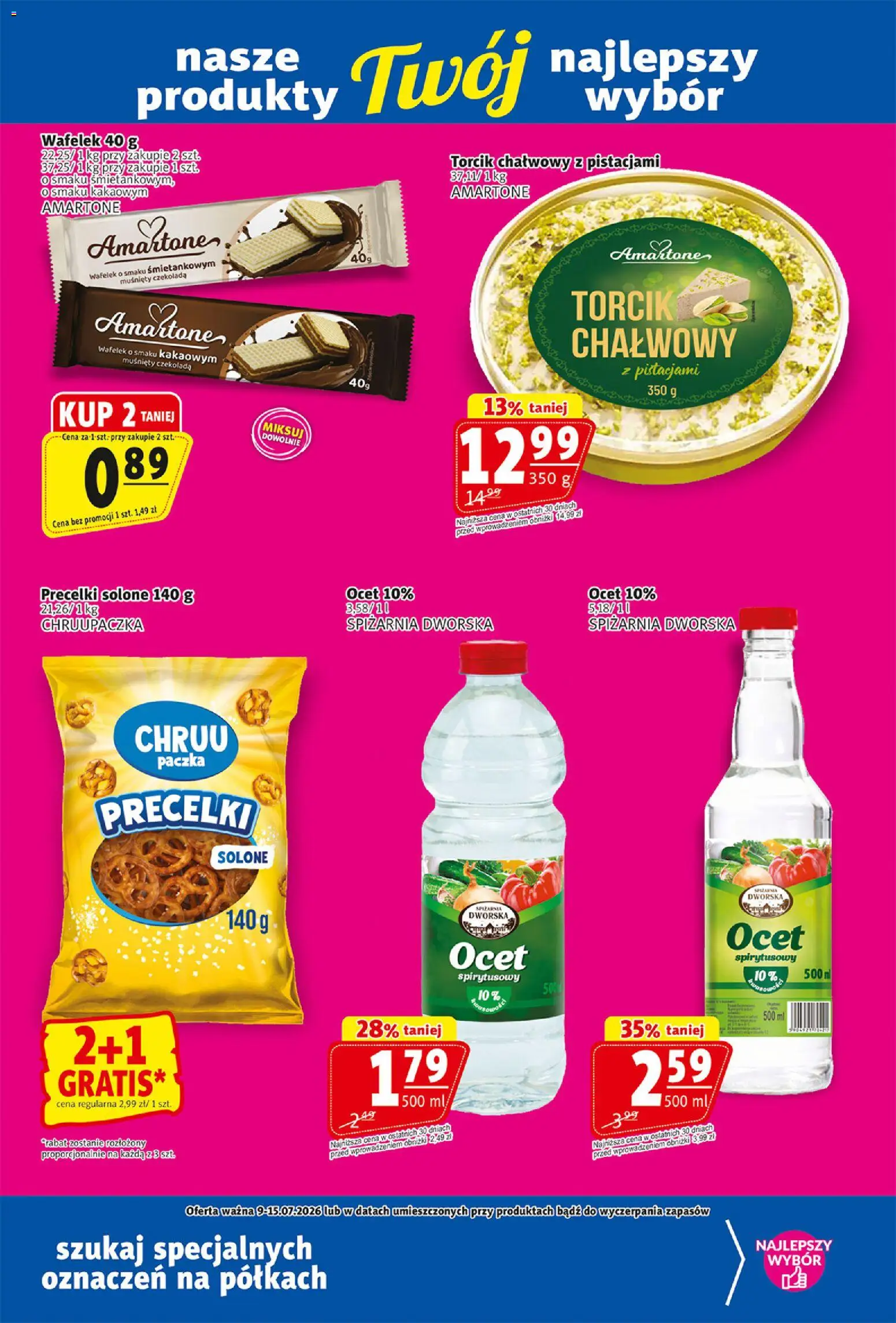 Prim Market gazetka od 09.07.2026 | Strona: 17 | Produkty: Ocet spirytusowy, Ocet, Czekolada