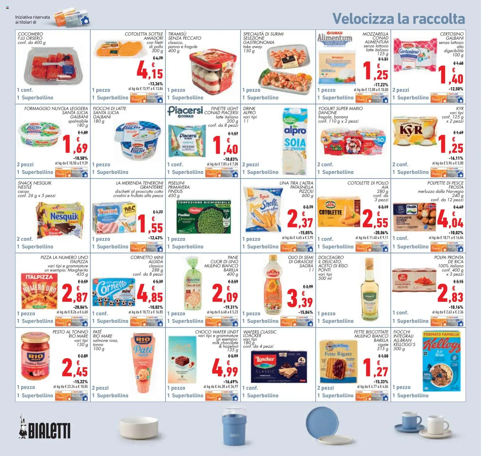 Volantino Conad del 30/07/2026 | Pagina: 22 | Prodotti: Merluzzo, Fragole, Olio, Tonno