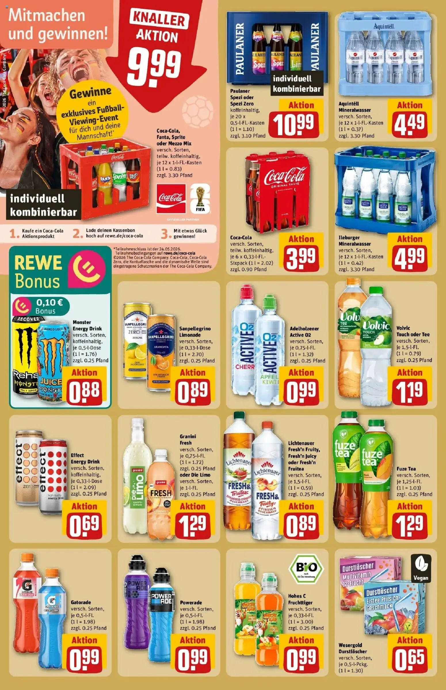 Rewe Prospekt Leipzig – gültig ab 17.05.2026 | Seite: 22 | Produkte: Energy, Äpfel, Zitrone, Powerade