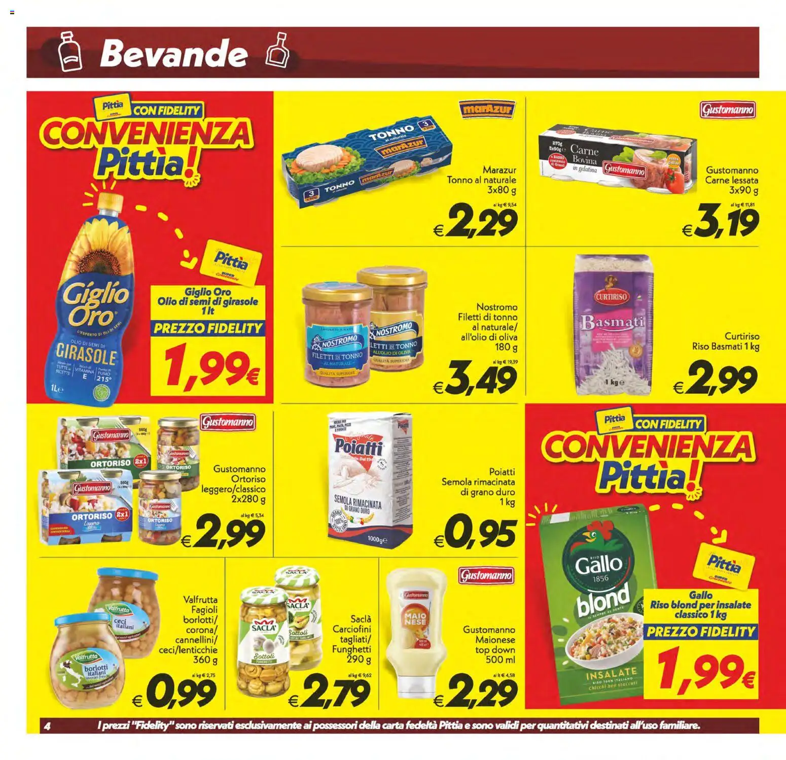 Volantino SuperConveniente del 21/08/2026 | Pagina: 4 | Prodotti: Olio di semi, Ceci, Fagioli, Top