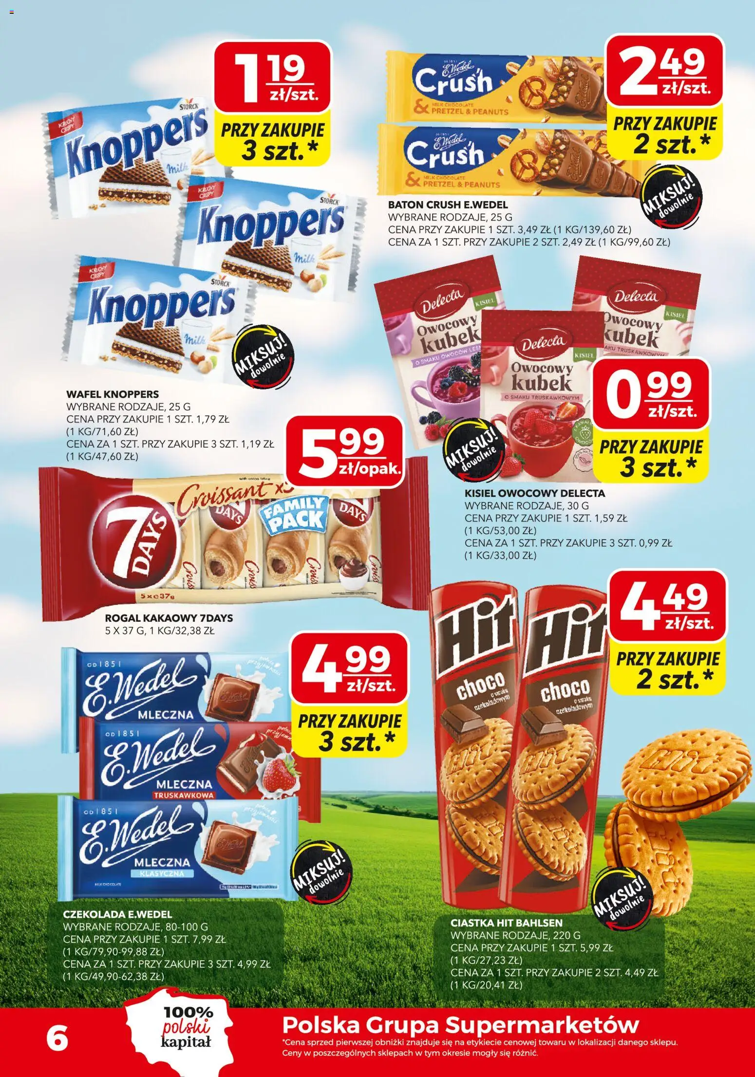 Top Market gazetka od 07.05.2026 | Strona: 6 | Produkty: Knoppers, Baton, Czekolada, Ciastka