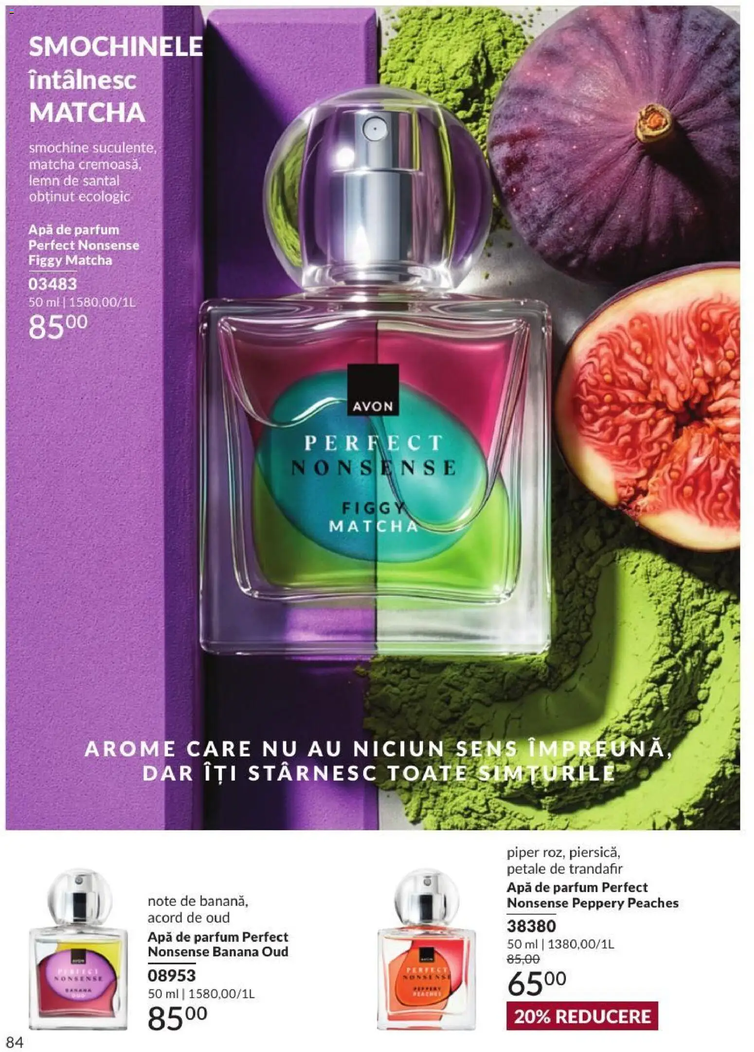 Noul catalog Avon – valabil de la 01.09.2026 | Pagină: 84 | Produse: Apă de parfum, Trandafir, Apă, Piper