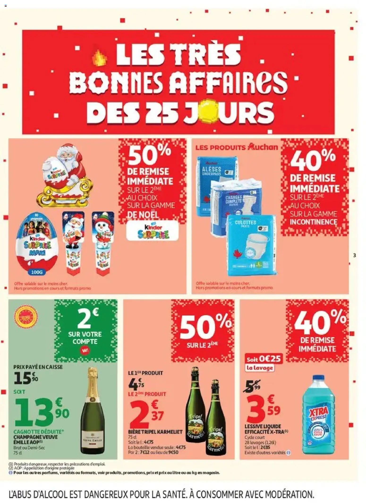 {H1} | Page: 3 | Produits: Lessive Liquide, Champagne, Lessive, Bouteille