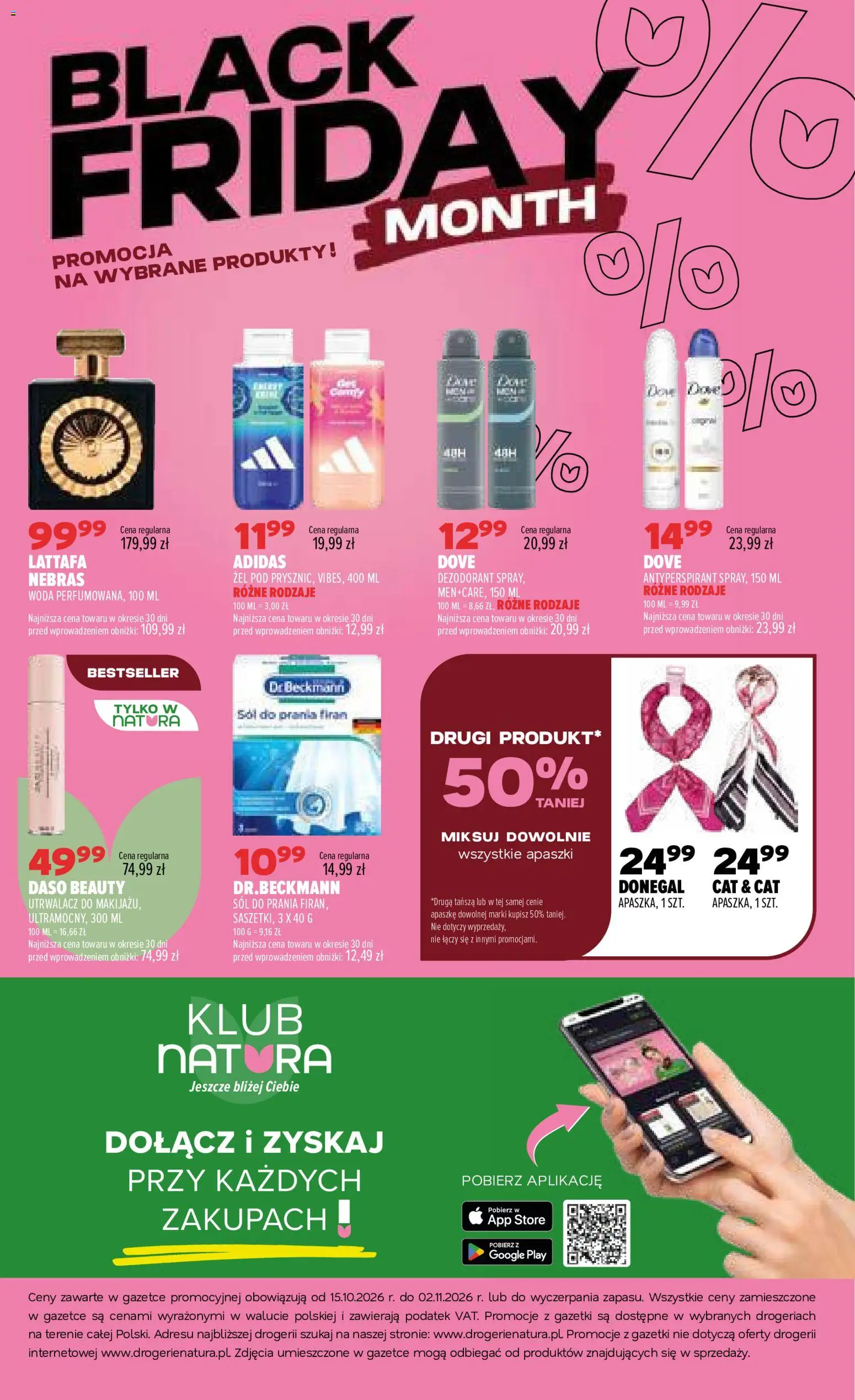 Drogerie Natura Black Friday od 15.10.2026 | Strona: 20 | Produkty: Dove, Antyperspirant, Woda, Sól