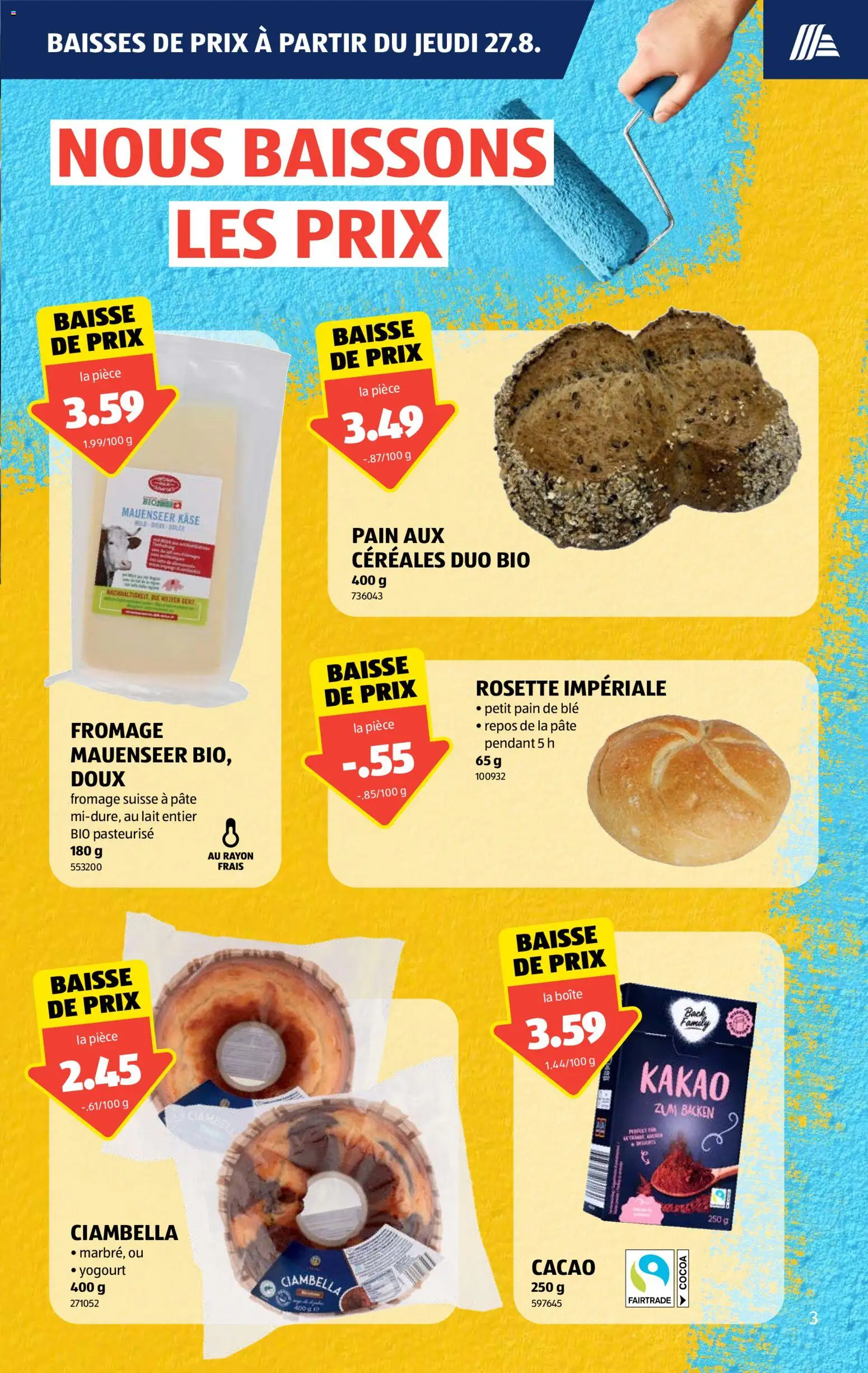 Aldi aktionen FR – gültig ab 27.08.2026 | Seite: 3 | Produkte: Käse