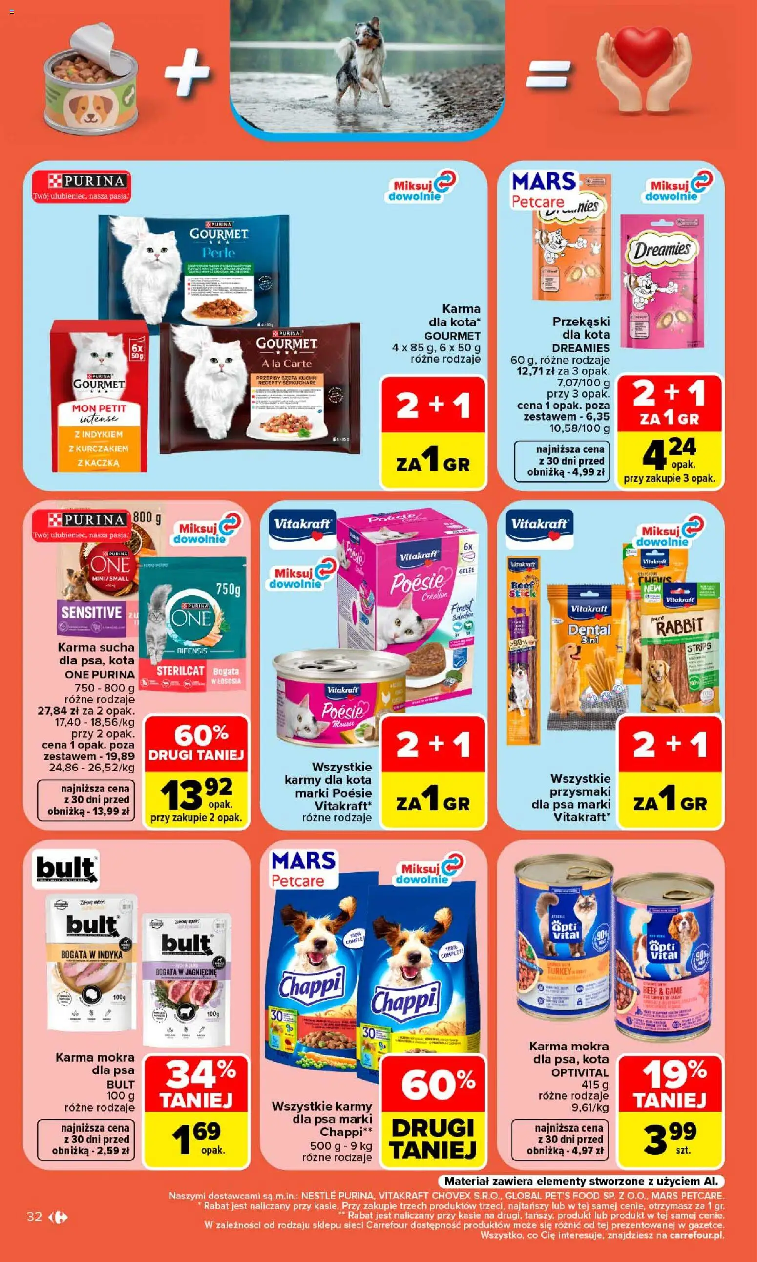 Carrefour gazetka od 31.08.2026 | Strona: 34 | Produkty: Przekąski, Kaczka, Karma mokra, Karma
