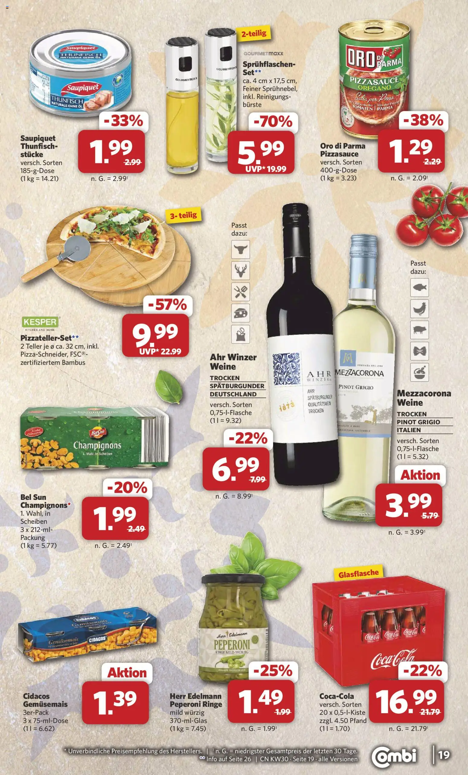 Combi Prospekt – gültig ab 20.07.2026 | Seite: 23 | Produkte: Cola, Öl, Thunfisch, Tomaten