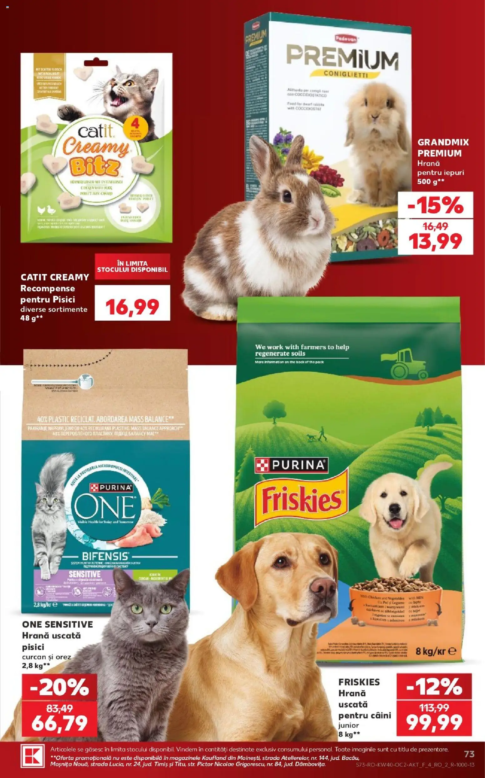 Kaufland RO akciós ujság - amely érvényes a következő dátumtól: 2026.09.30. | Oldal: 73 | Termékek: Bosch, Friskies, Purina